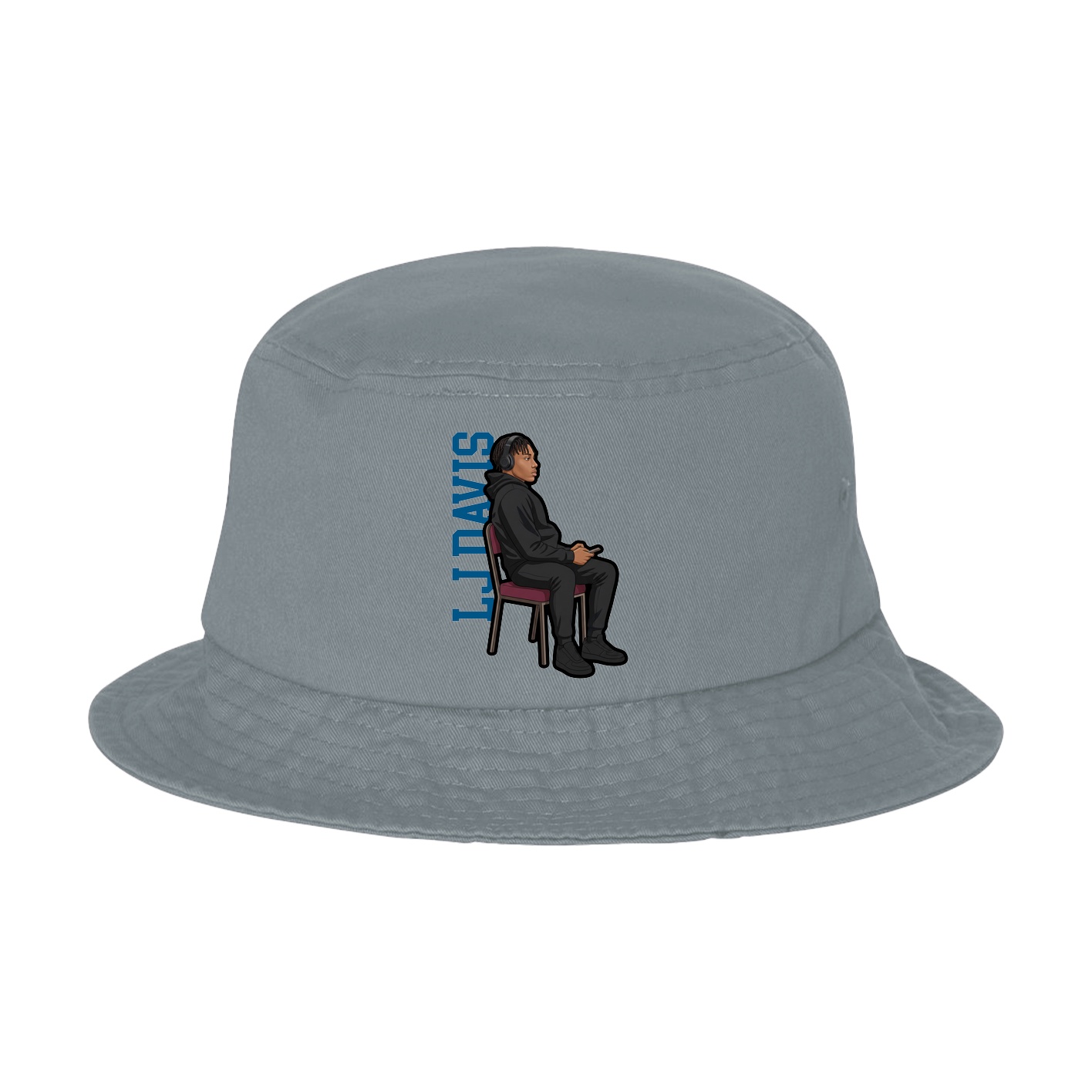 Bucket Cap — Name Vertical in Grey