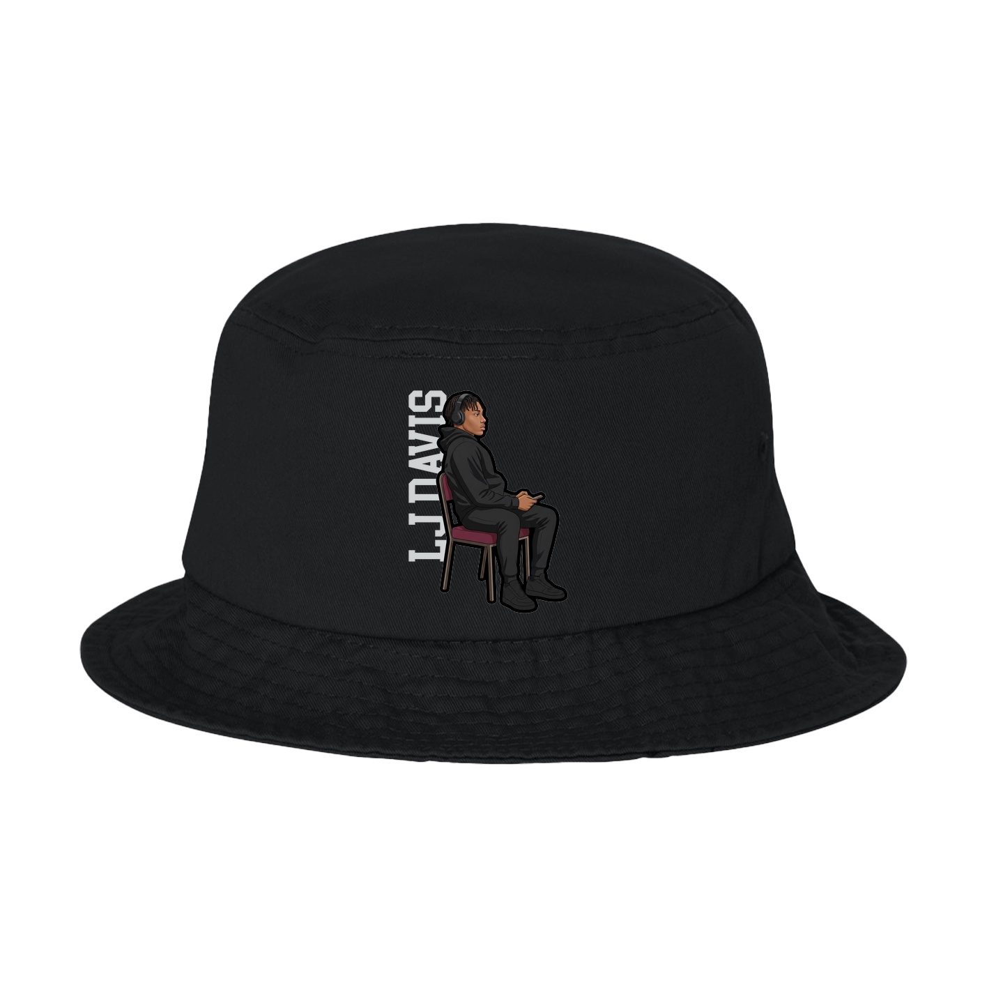 Bucket Cap — Name Vertical in Black