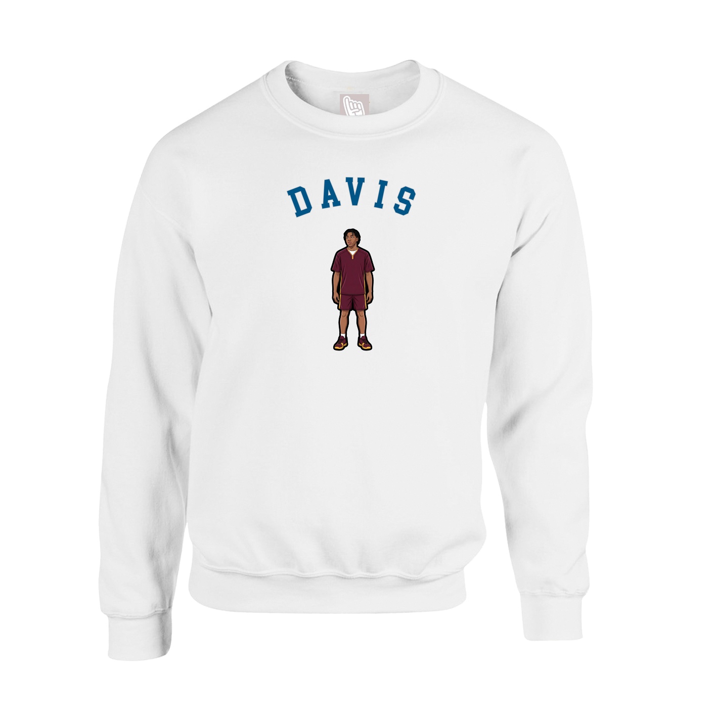 Fleece Crew — Shirsey Arch in White