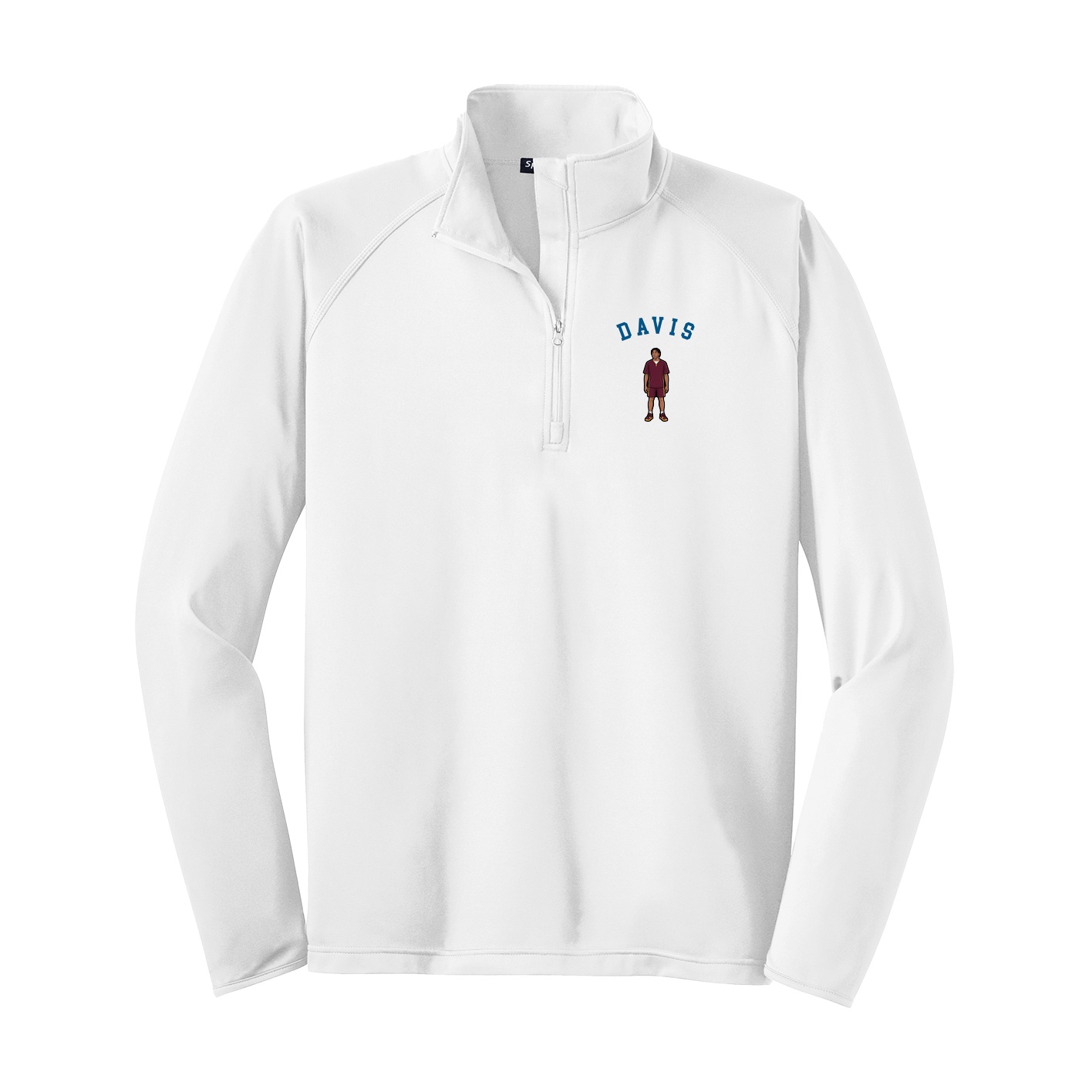 Q-Zip Pullover — Shirsey Arch in White