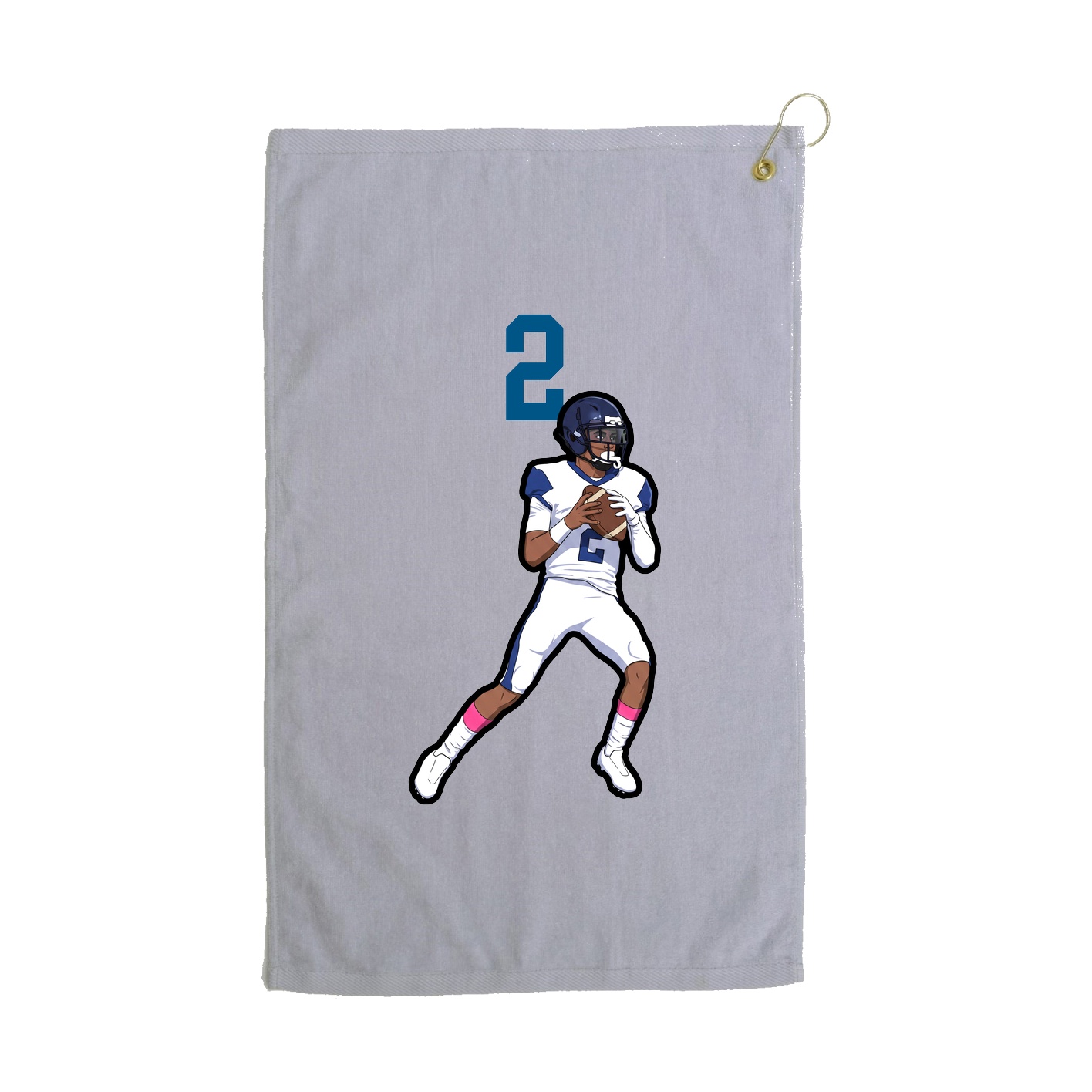 Golf Towel — Number Top in Grey