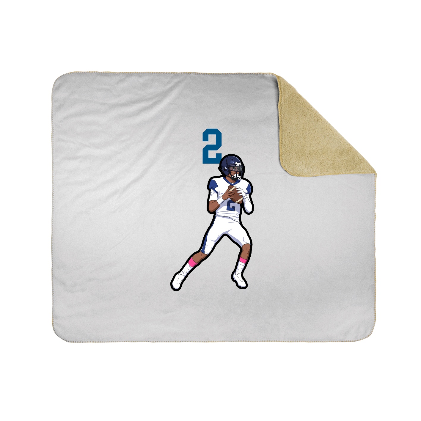 Throw Blanket — Number Top in White