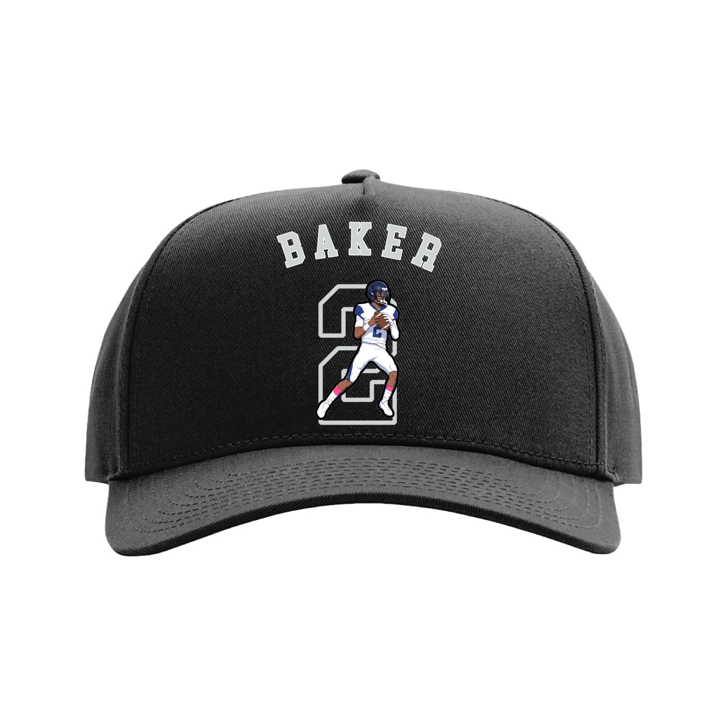 Full Fabric Five-Panel Champ Cap — Shirsey Arch in Black
