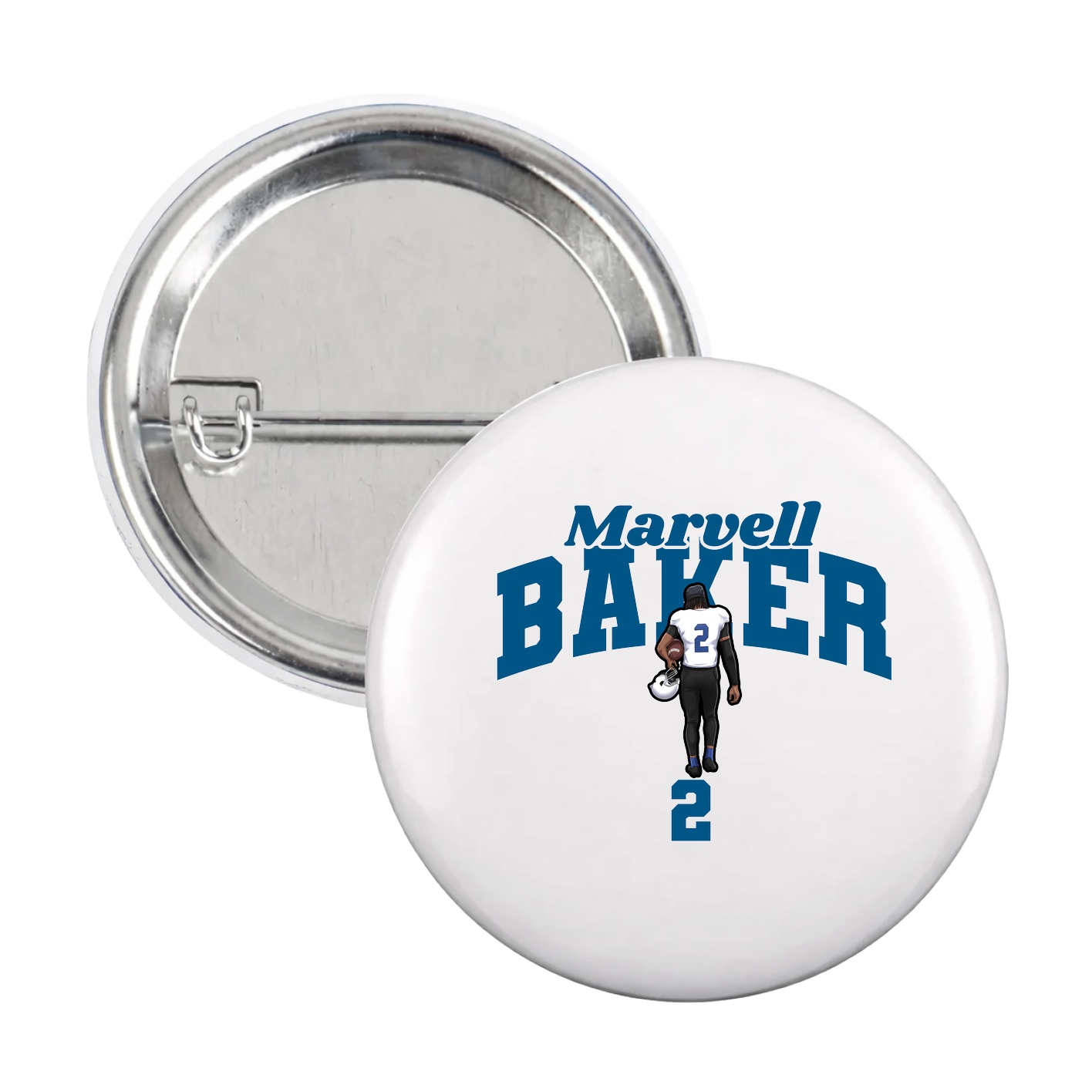 Game Day Button — Signature Arch in White