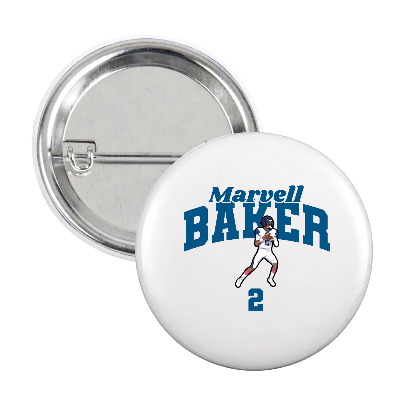Game Day Button — Signature Arch in White