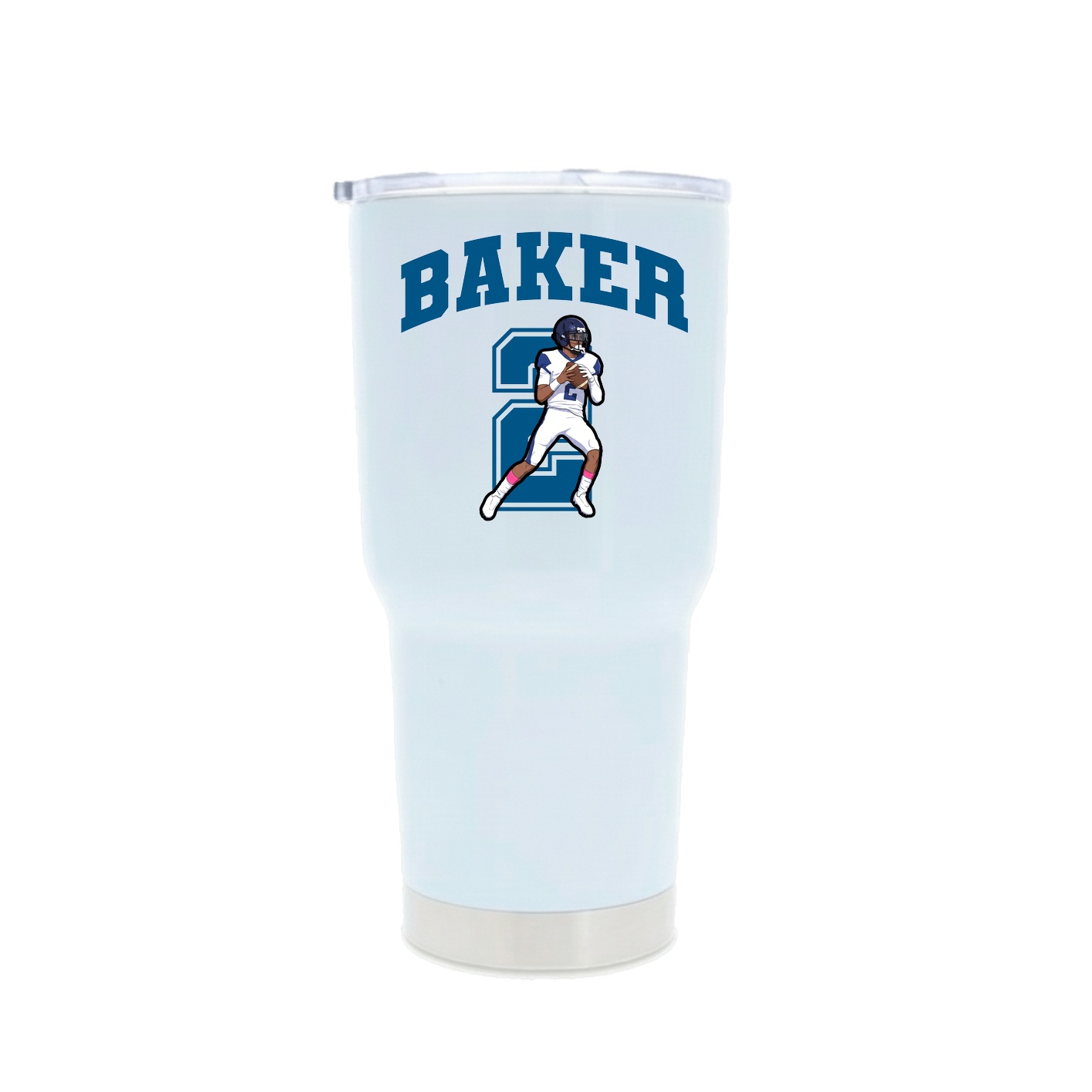 30oz Stainless Steel Tumbler — Number in White