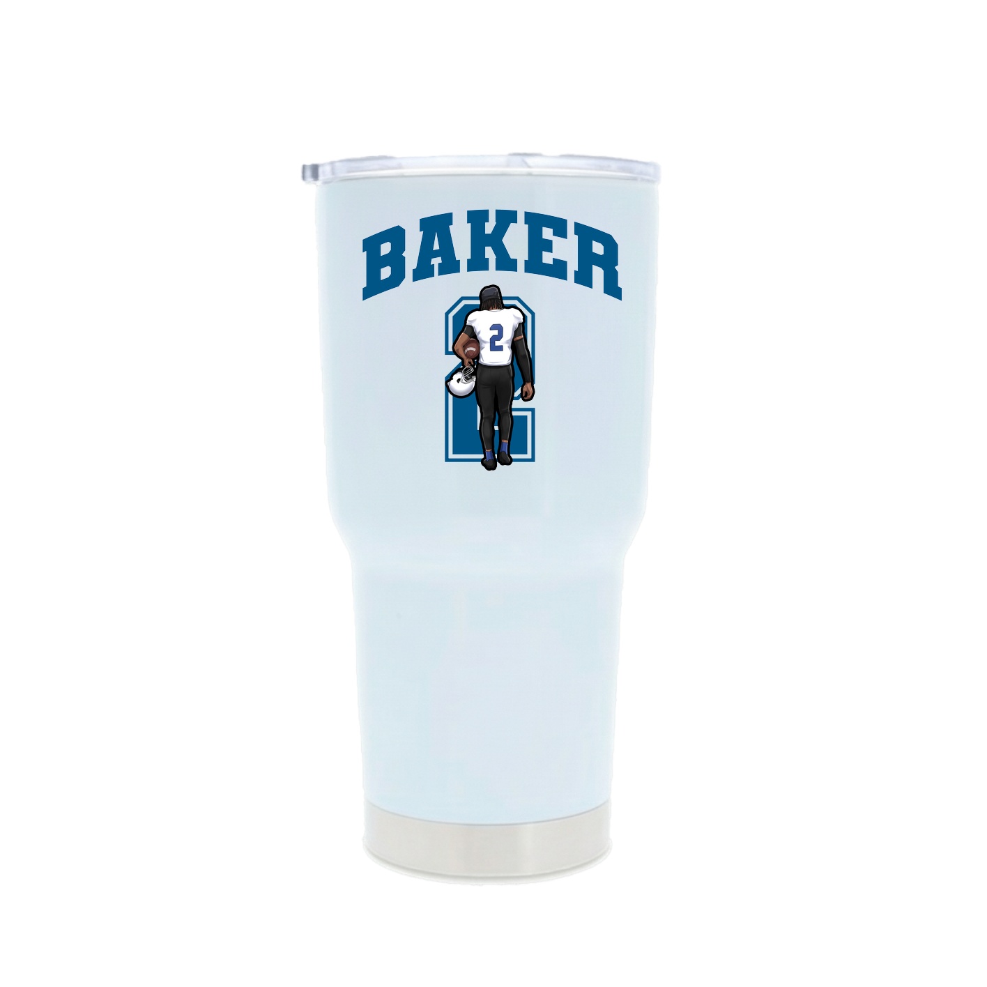30oz Stainless Steel Tumbler — Number in White