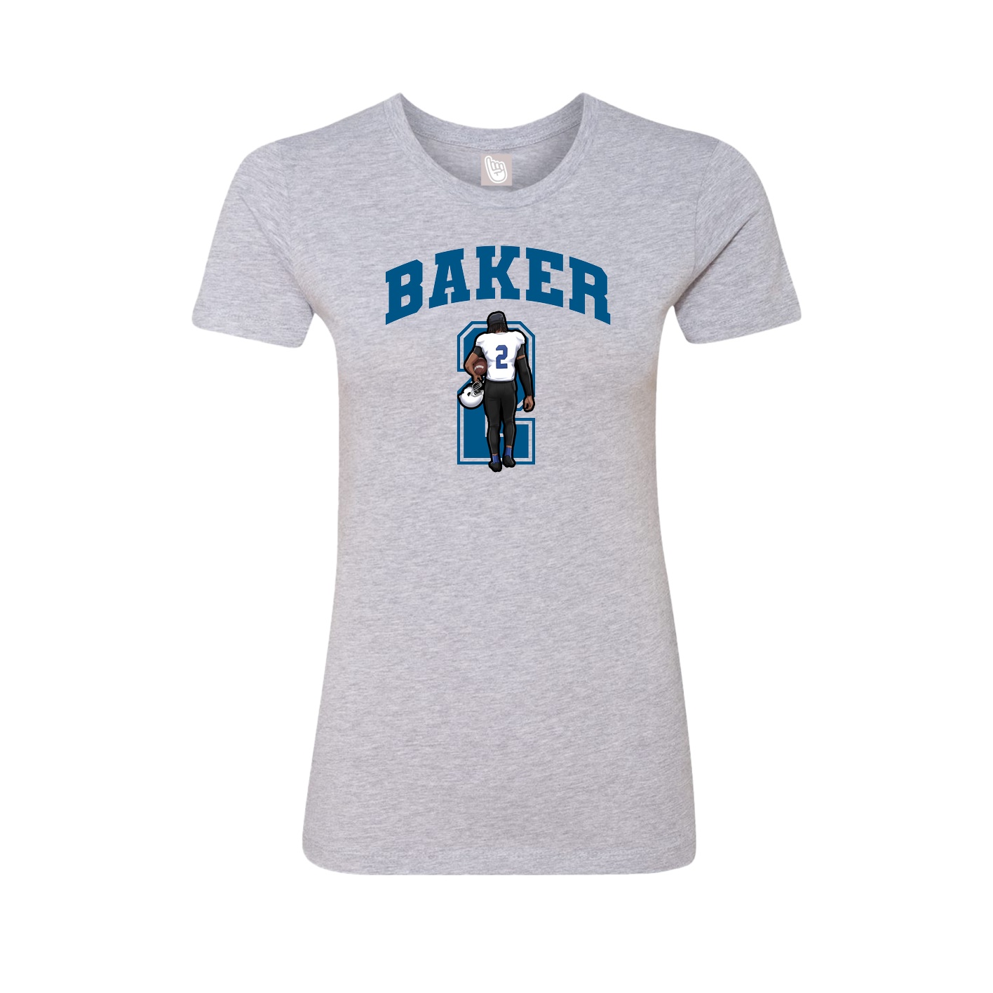 Fitted Women's Tee — Number in Grey