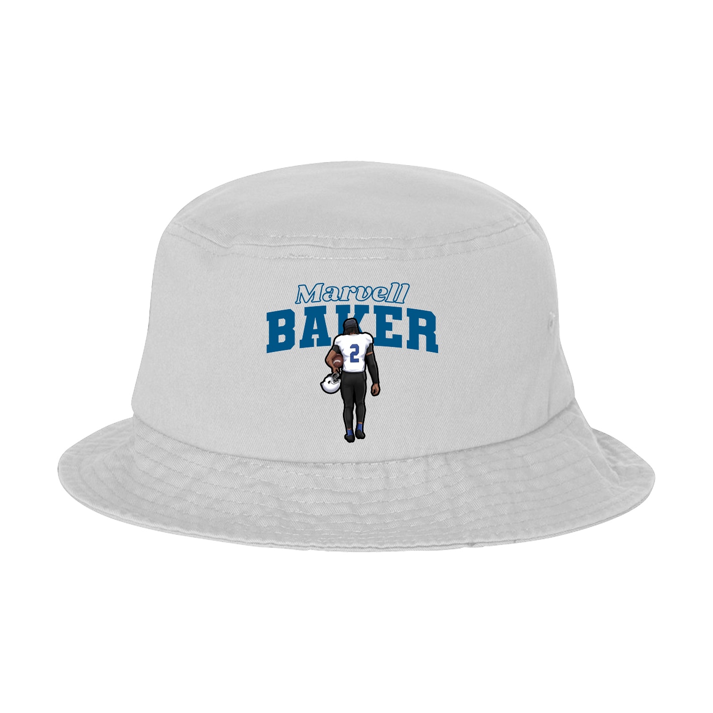 Bucket Cap — Name Arch in White