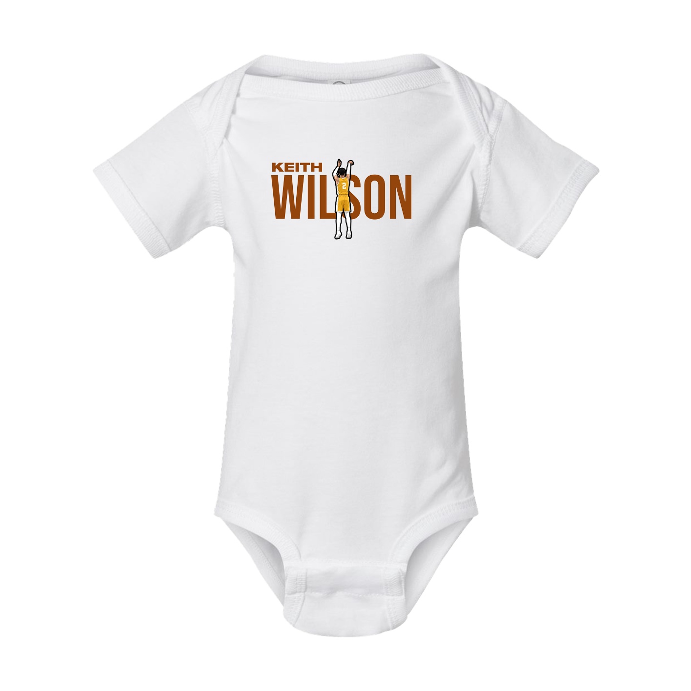 Baby Onesie — Player Name in White