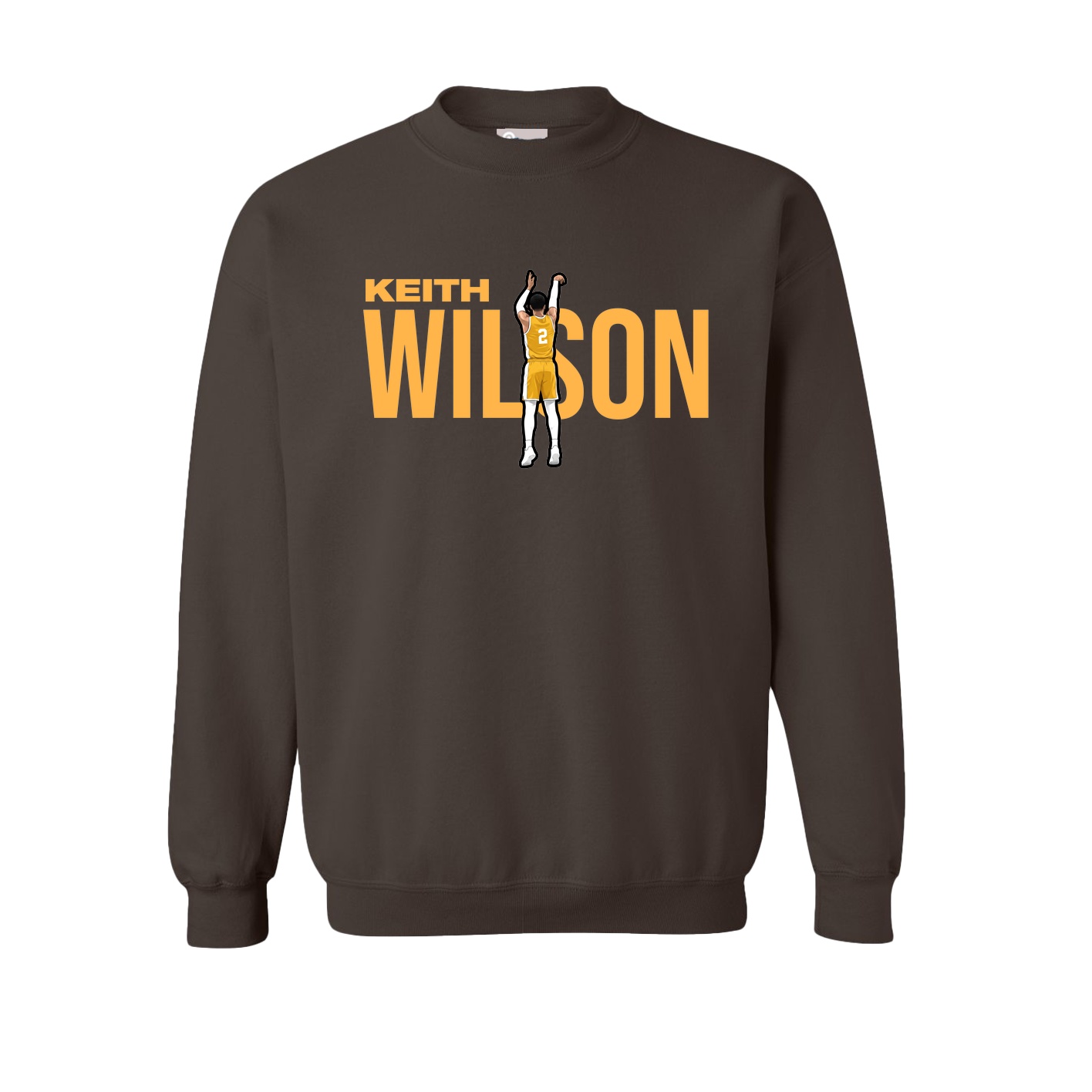 Fleece Crew — Player Name in Brown