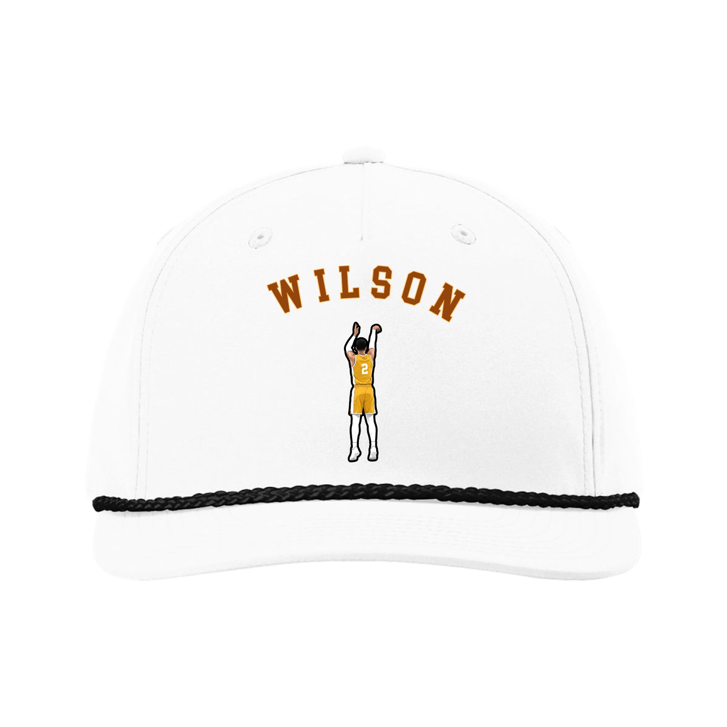 Five-Panel Classic Rope Cap — Shirsey Arch in White