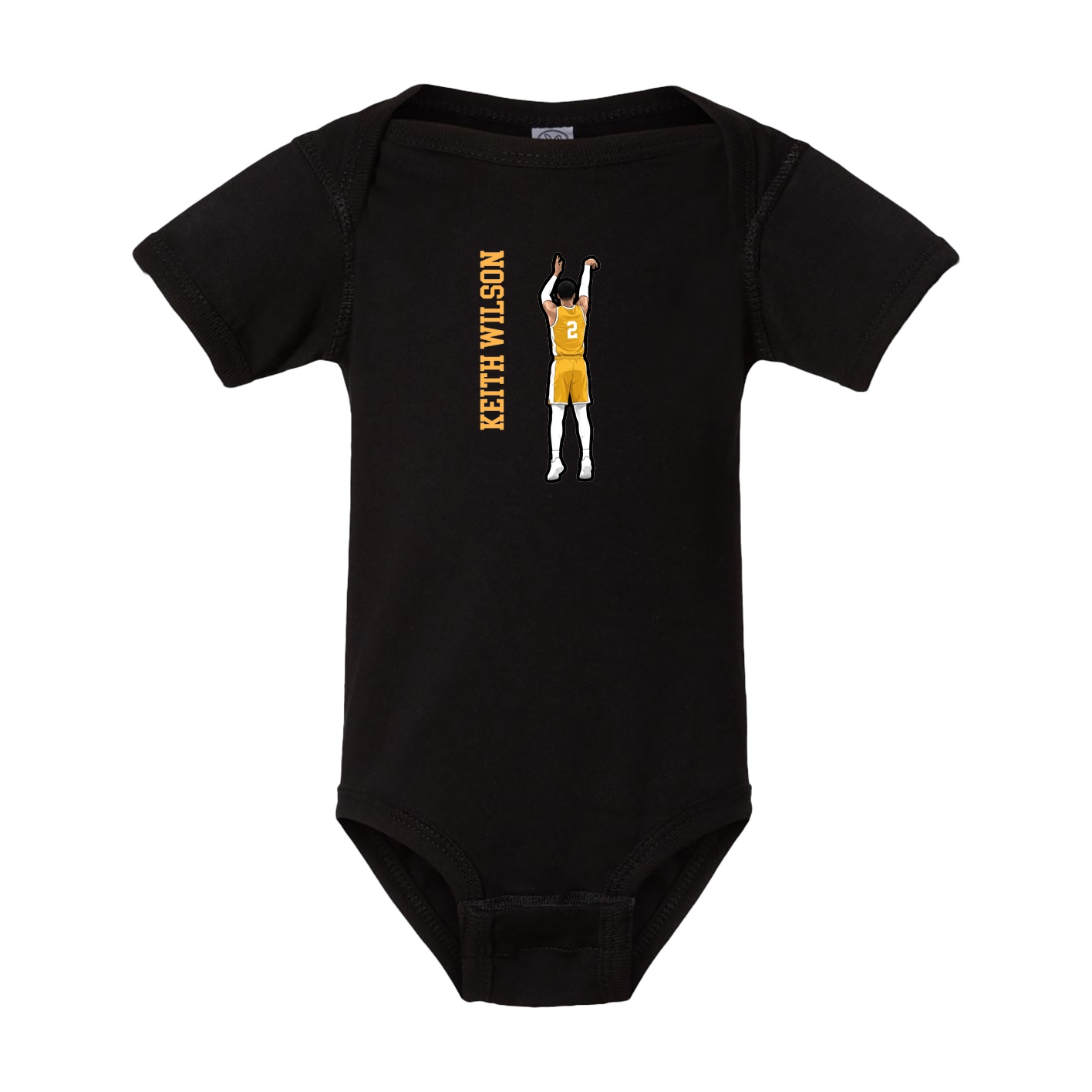 Baby Onesie — Name Vertical in Black