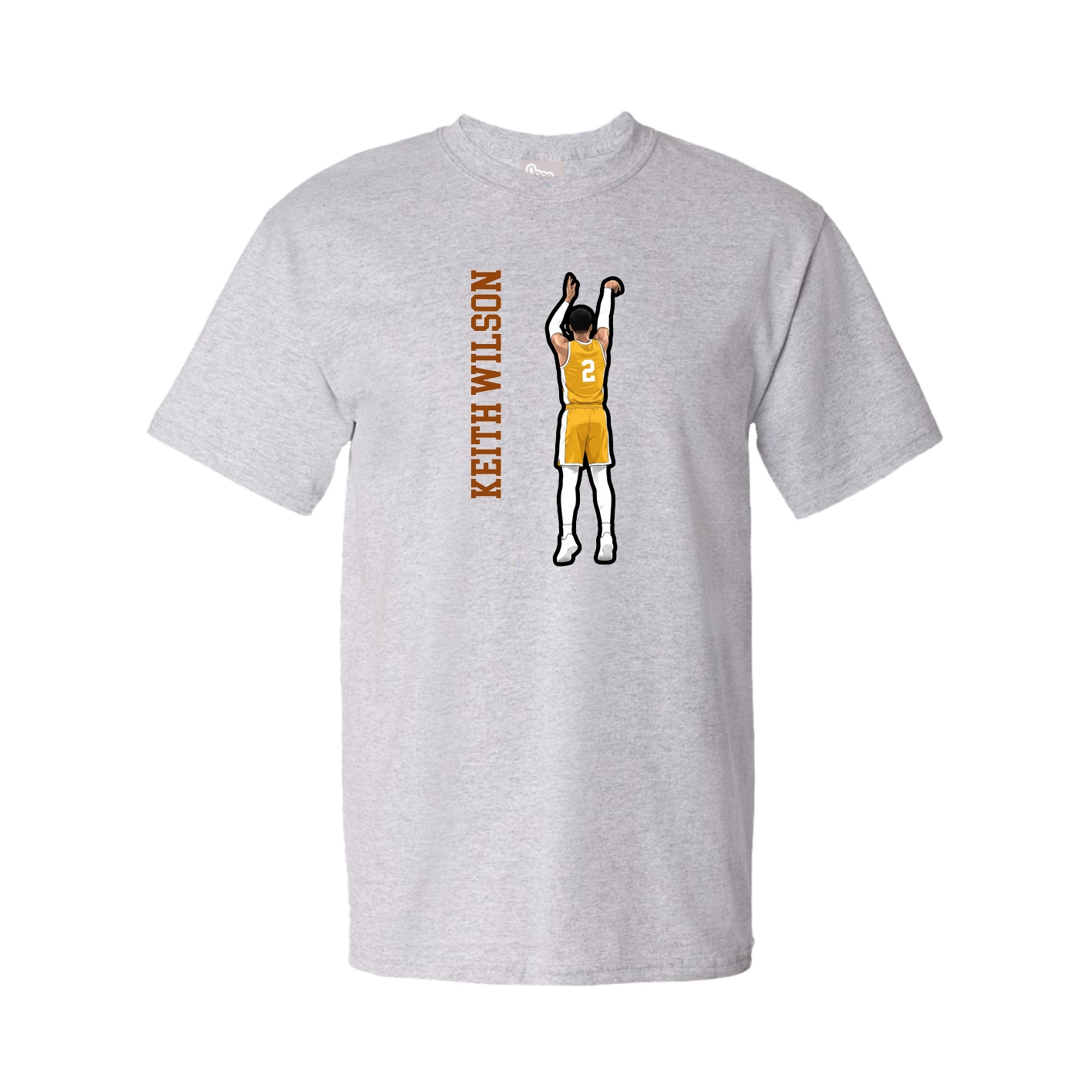 Youth Tee — Name Vertical in Grey