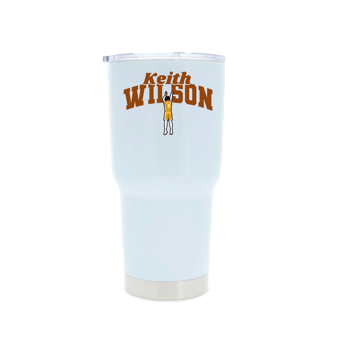 30oz Stainless Steel Tumbler — Signature Arch in White