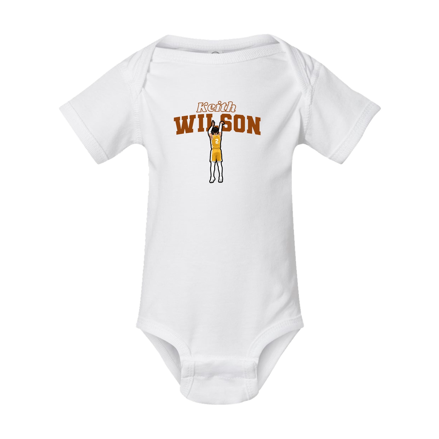 Baby Onesie — Name Arch in White