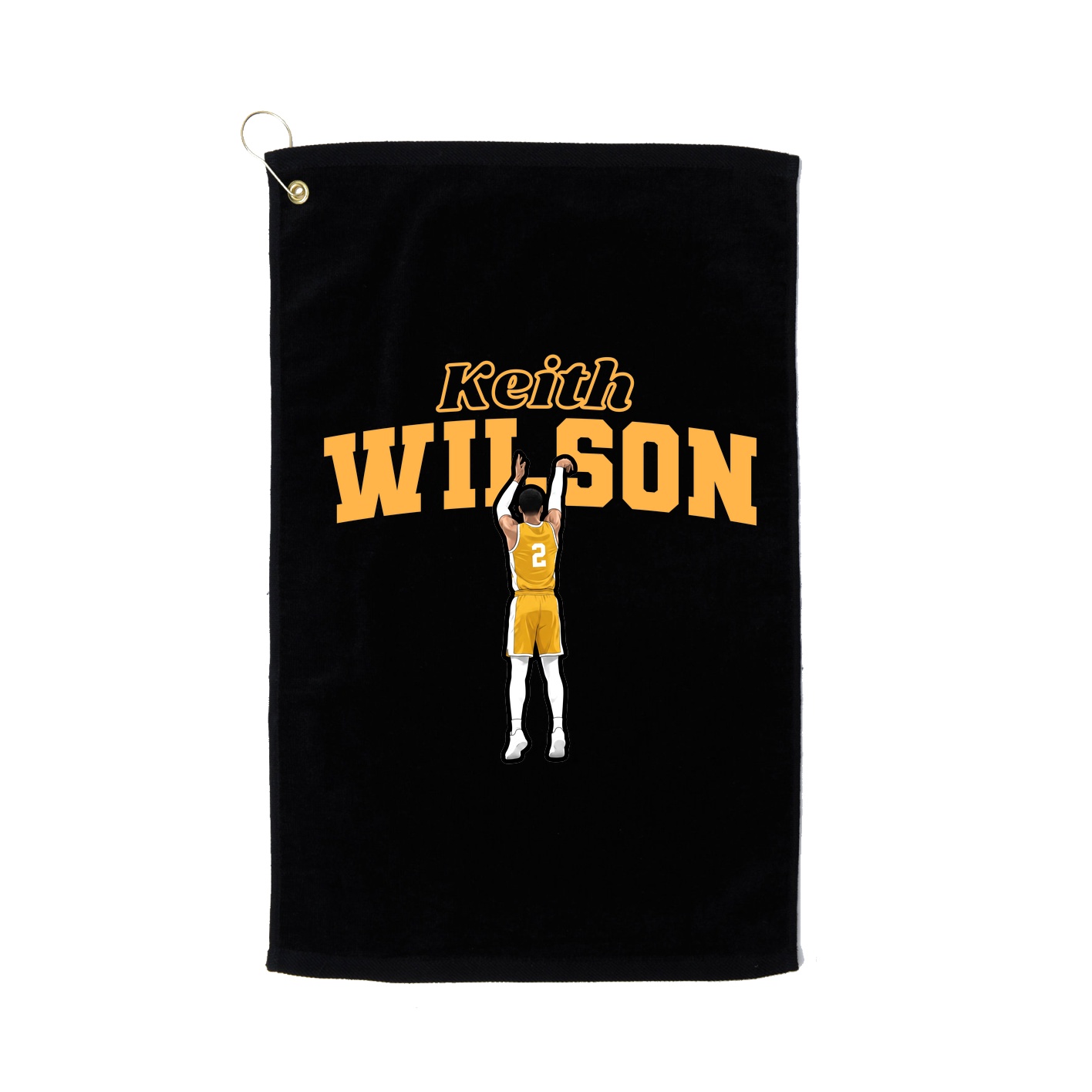 Golf Towel — Name Arch in Black