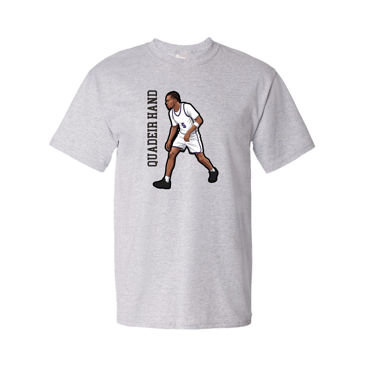Tee — Name Vertical in Grey
