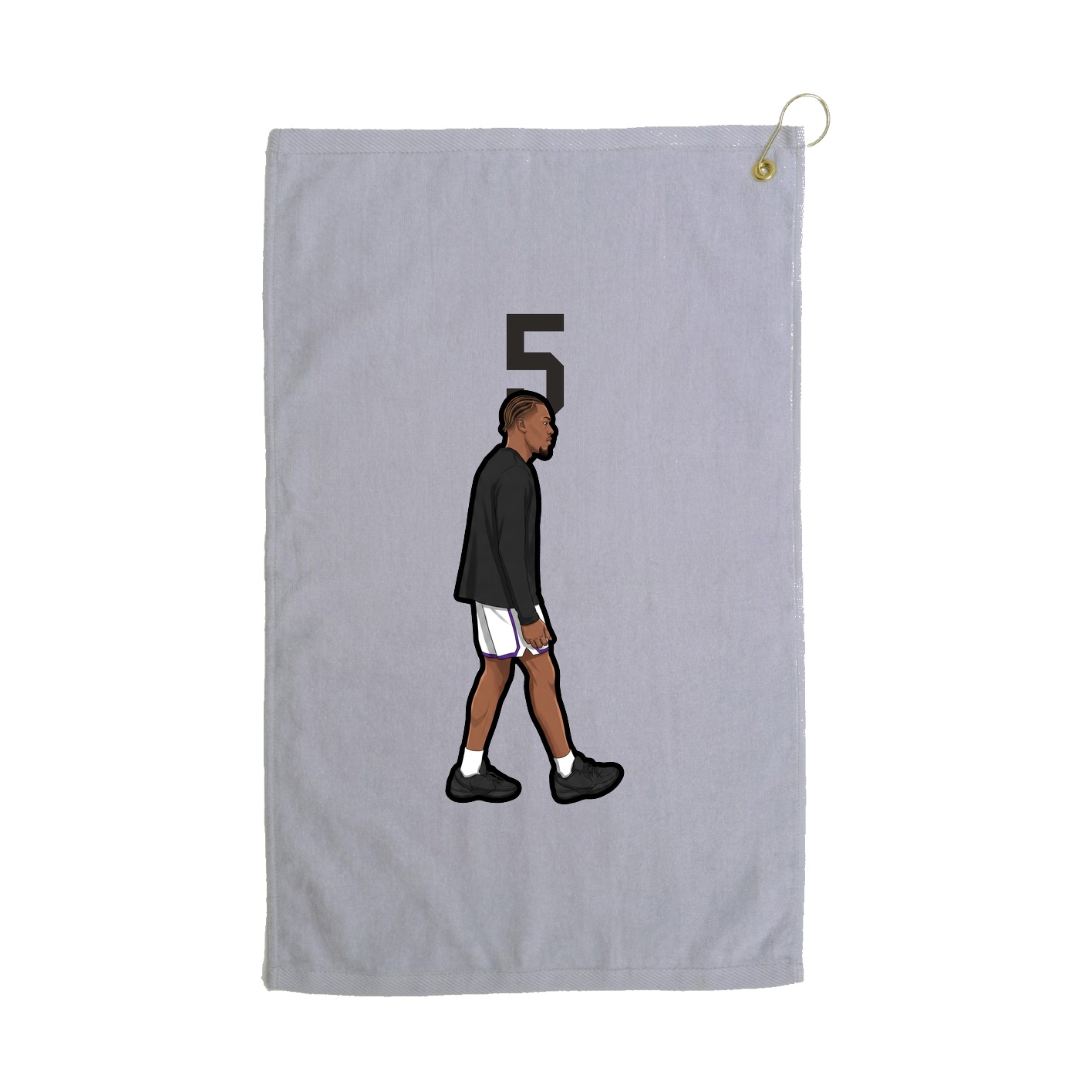 Golf Towel — Number Top in Grey