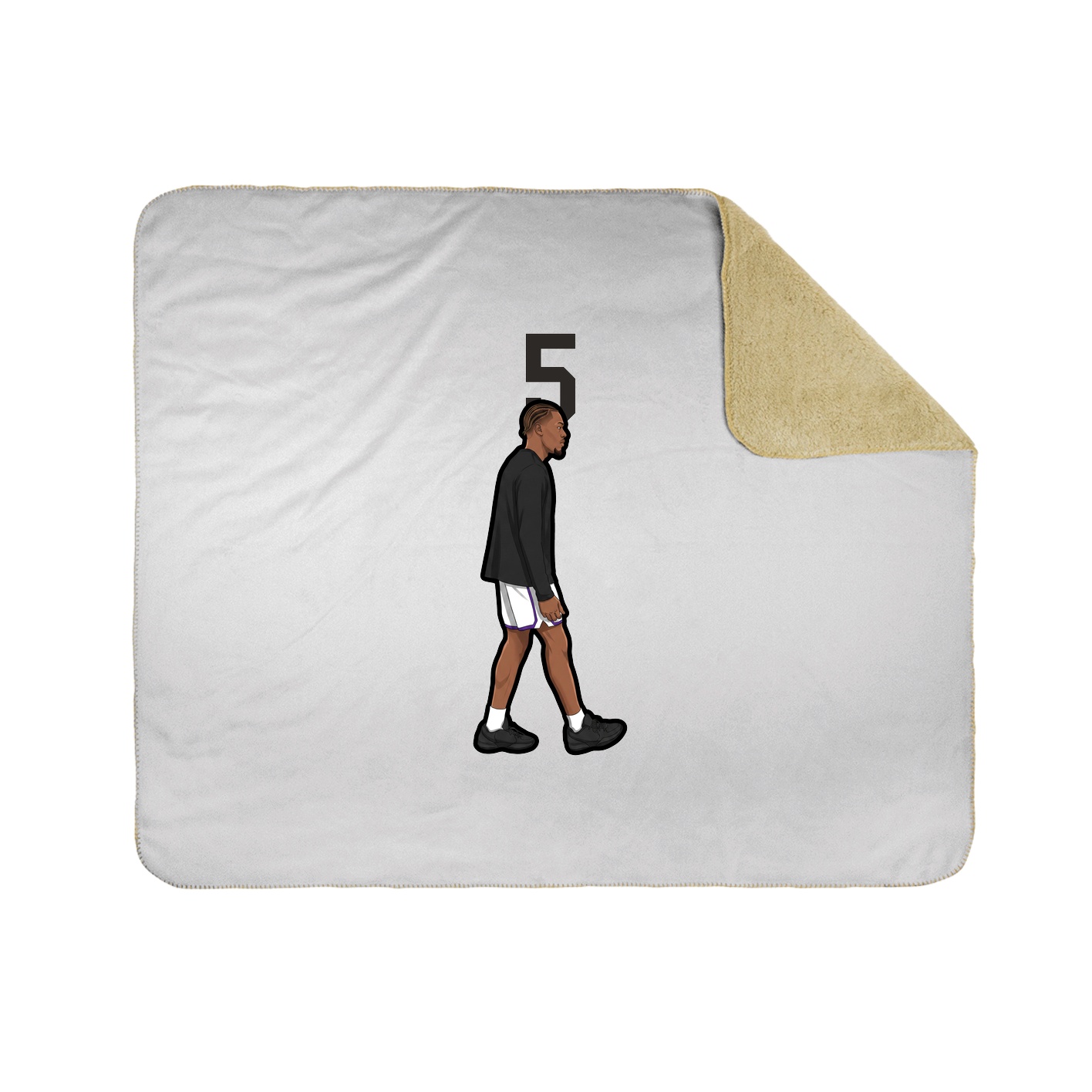 Throw Blanket — Number Top in White