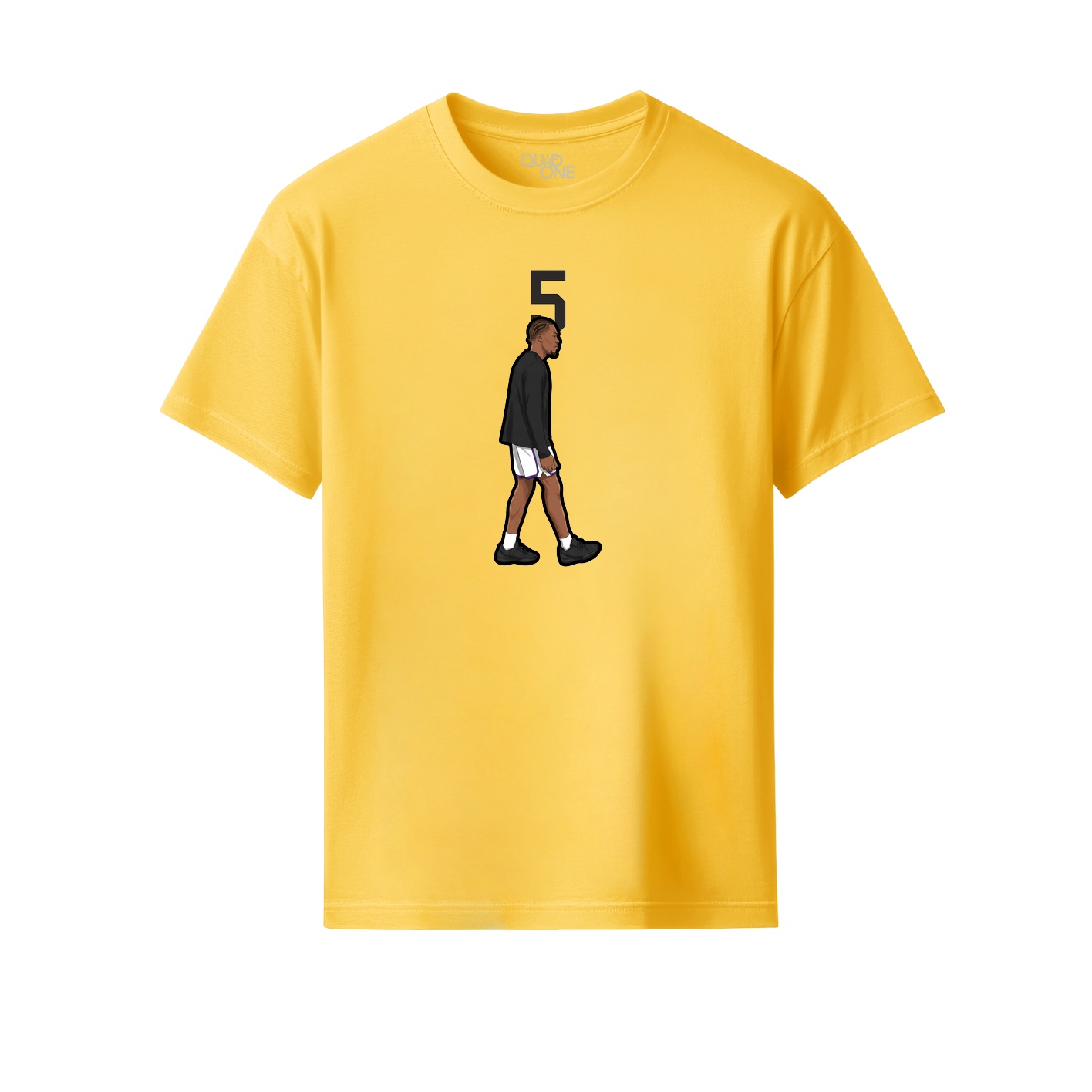 Youth Tee — Number Top in Yellow