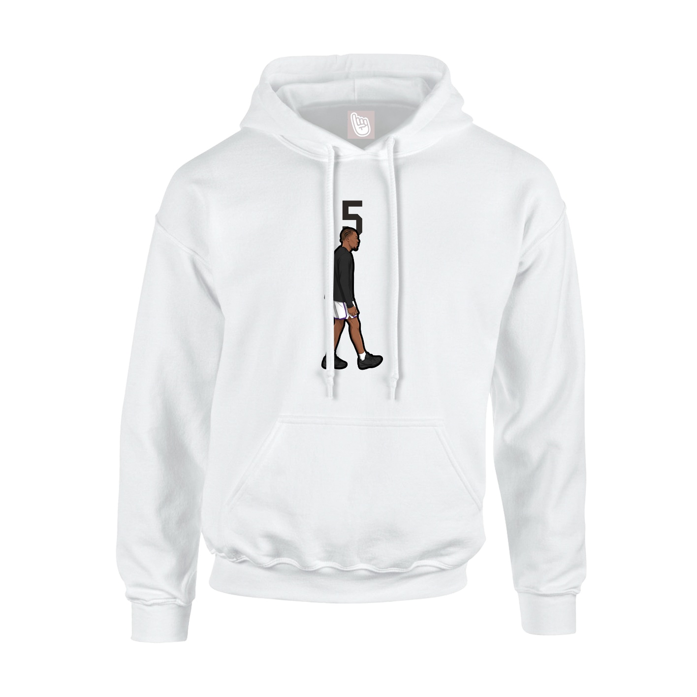 Youth Hoodie — Number Top in White