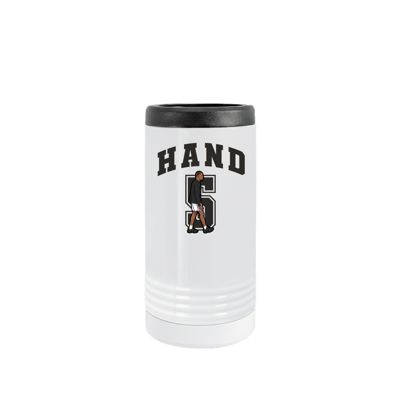 Slim Beverage Holder — Number in White
