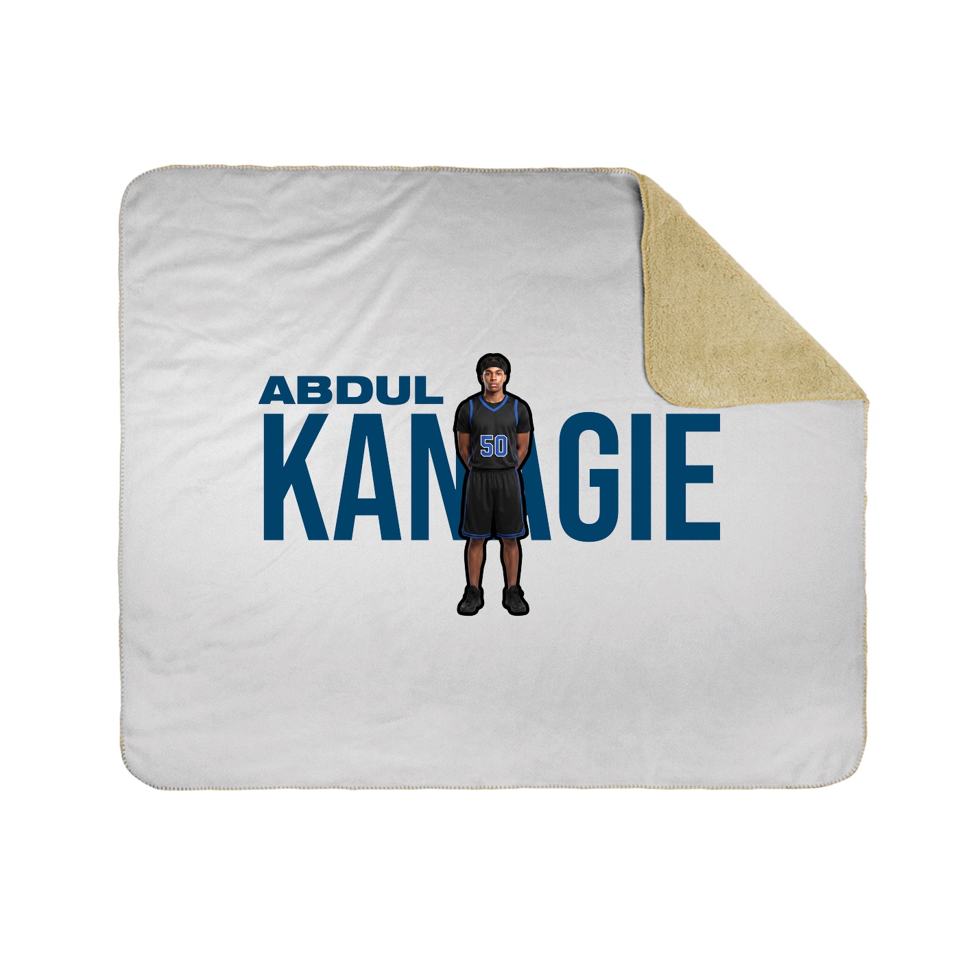 Throw Blanket — Player Name in White
