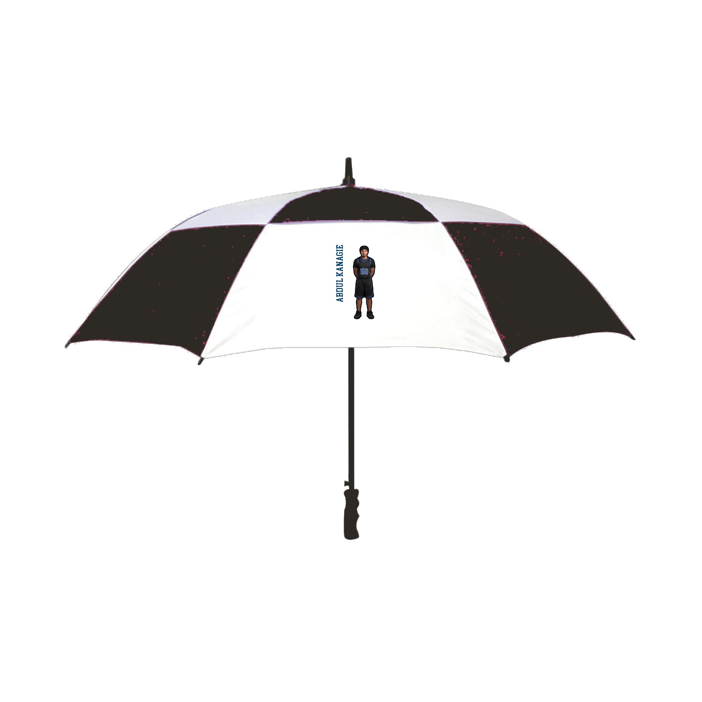 Golf Umbrella — Name Vertical in Black