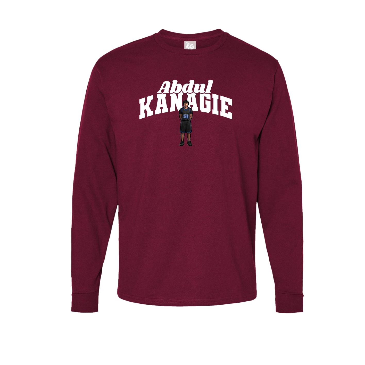Long Sleeve Tee — Signature Arch in Cardinal