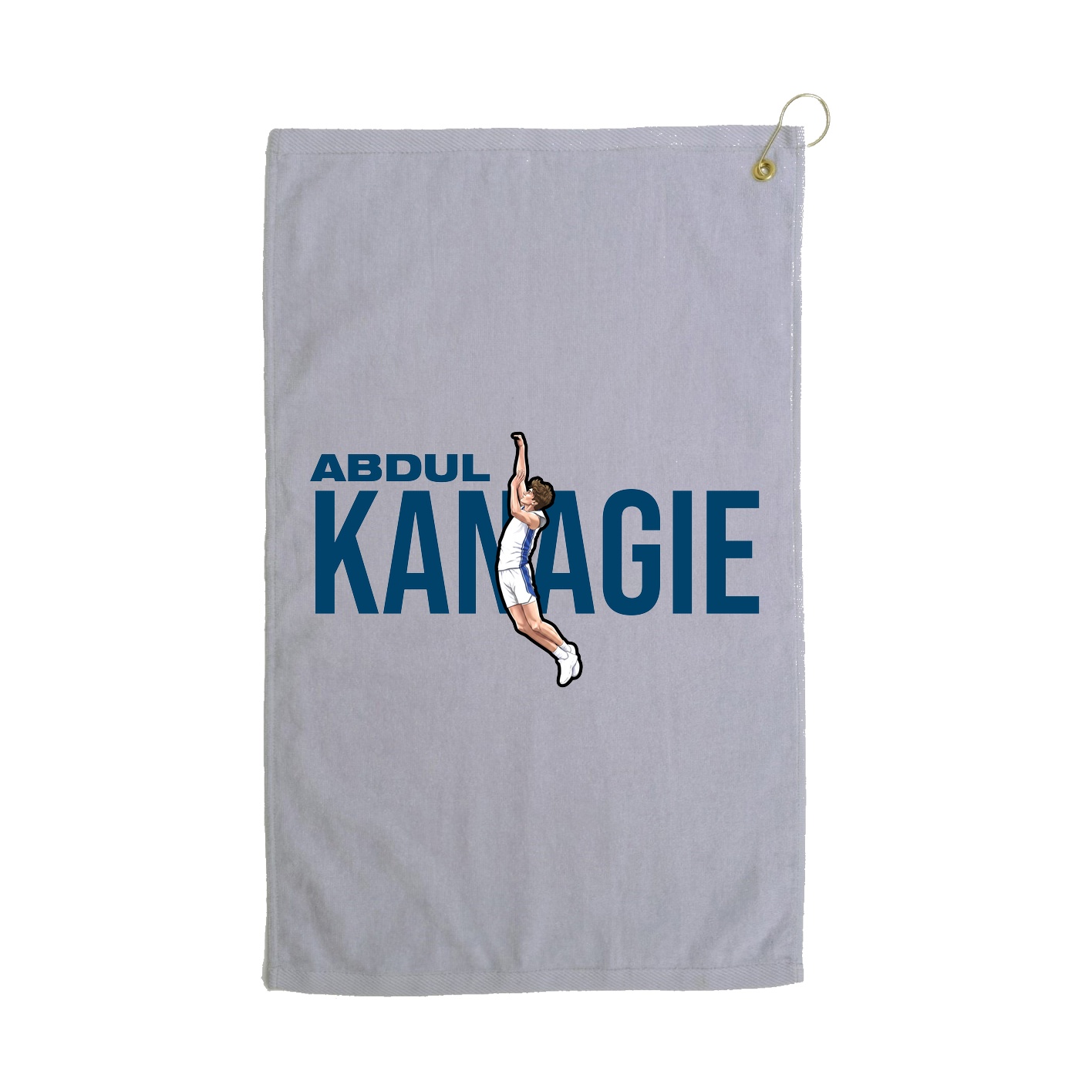 Golf Towel — Player Name in Grey