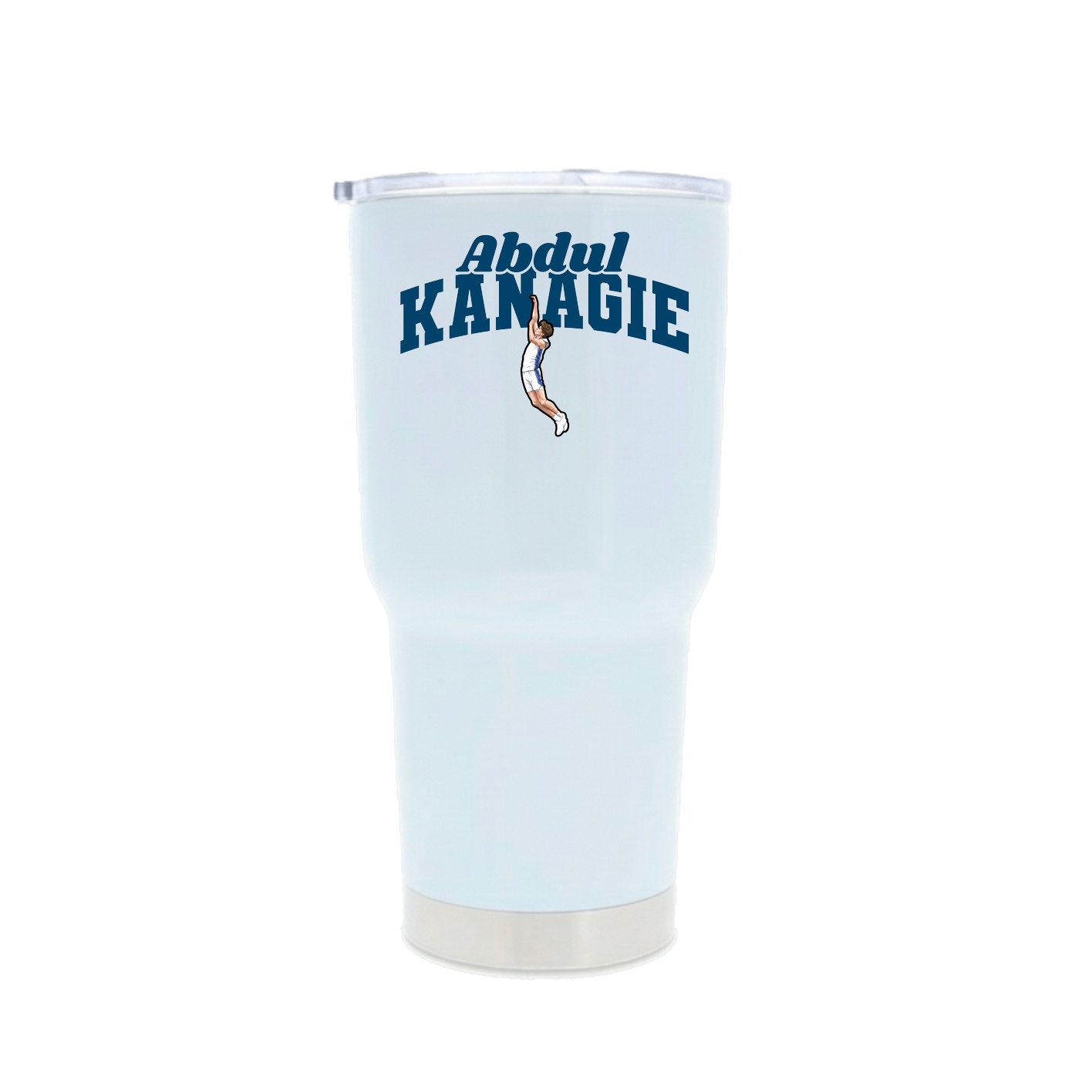 30oz Stainless Steel Tumbler — Signature Arch in White