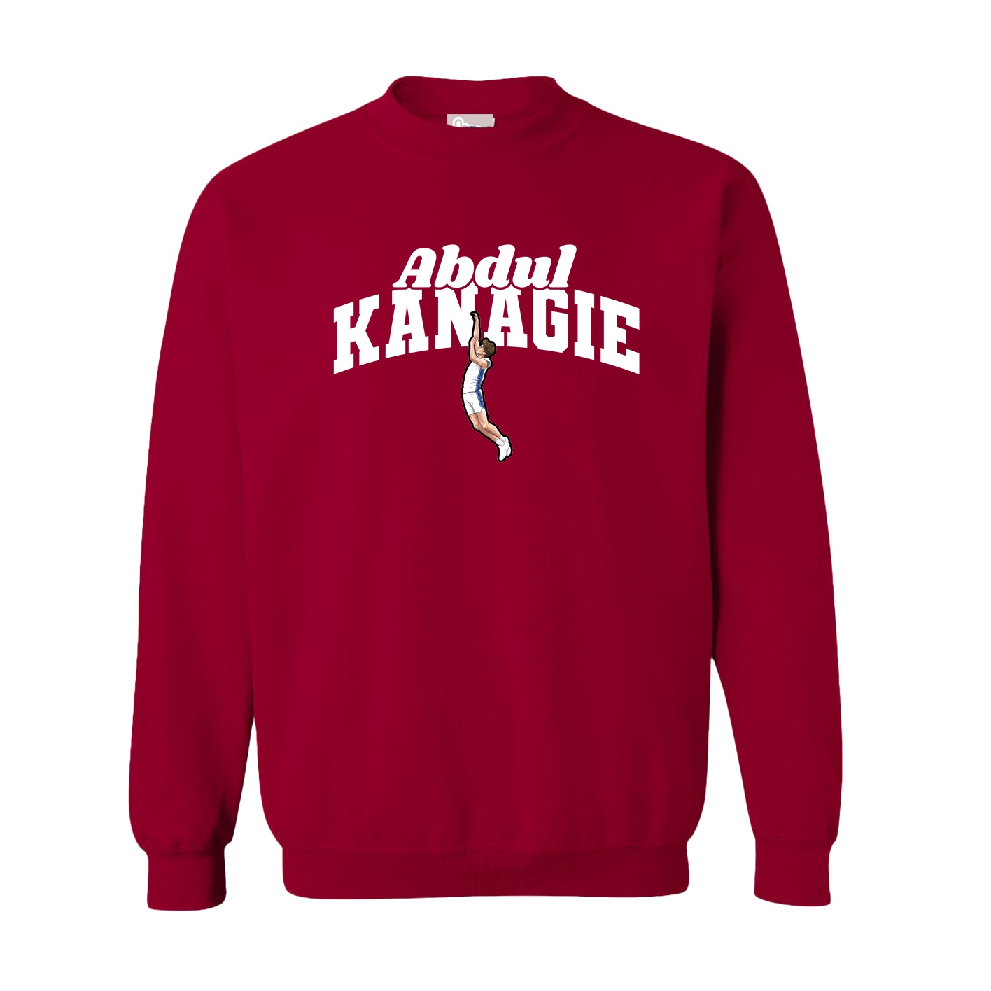 Fleece Crew — Signature Arch in Cardinal