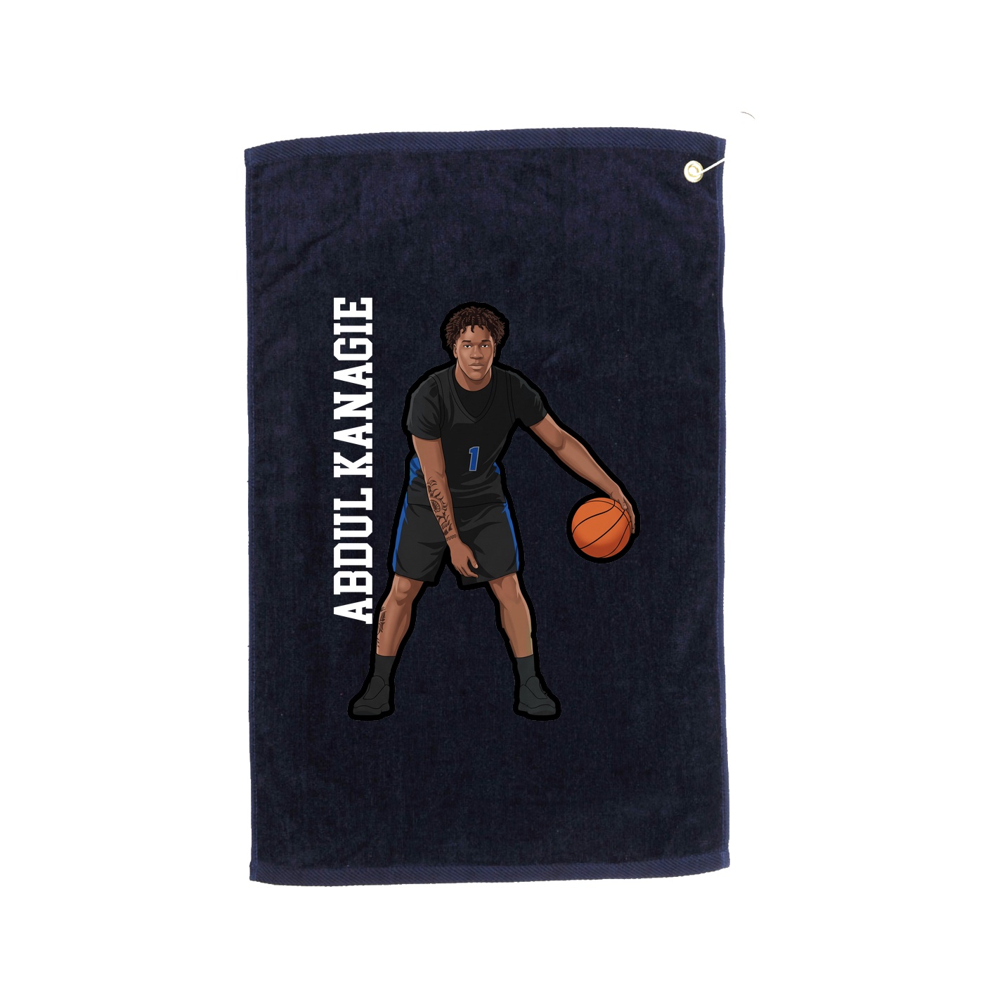 Golf Towel — Name Vertical in Navy