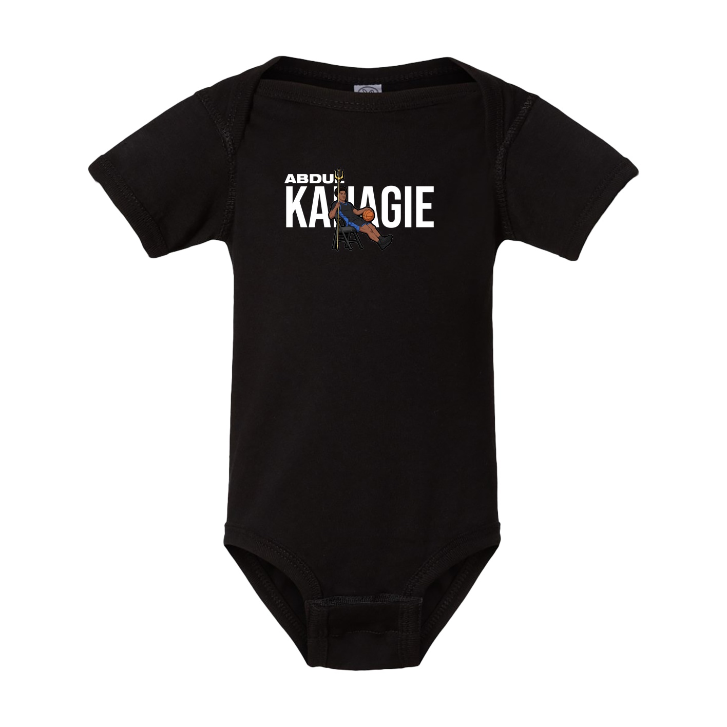 Baby Onesie — Player Name in Black