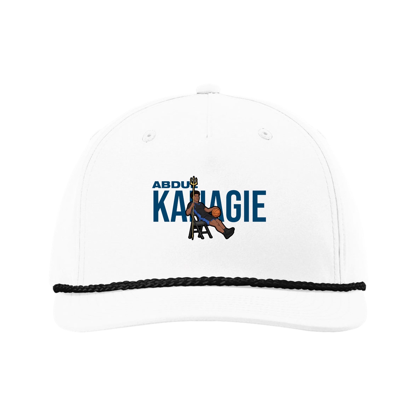 Five-Panel Classic Rope Cap — Player Name in White
