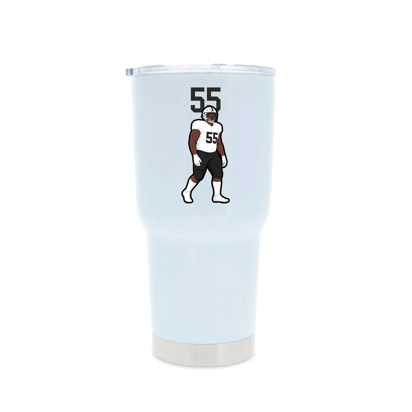 30oz Stainless Steel Tumbler — Number Top in White