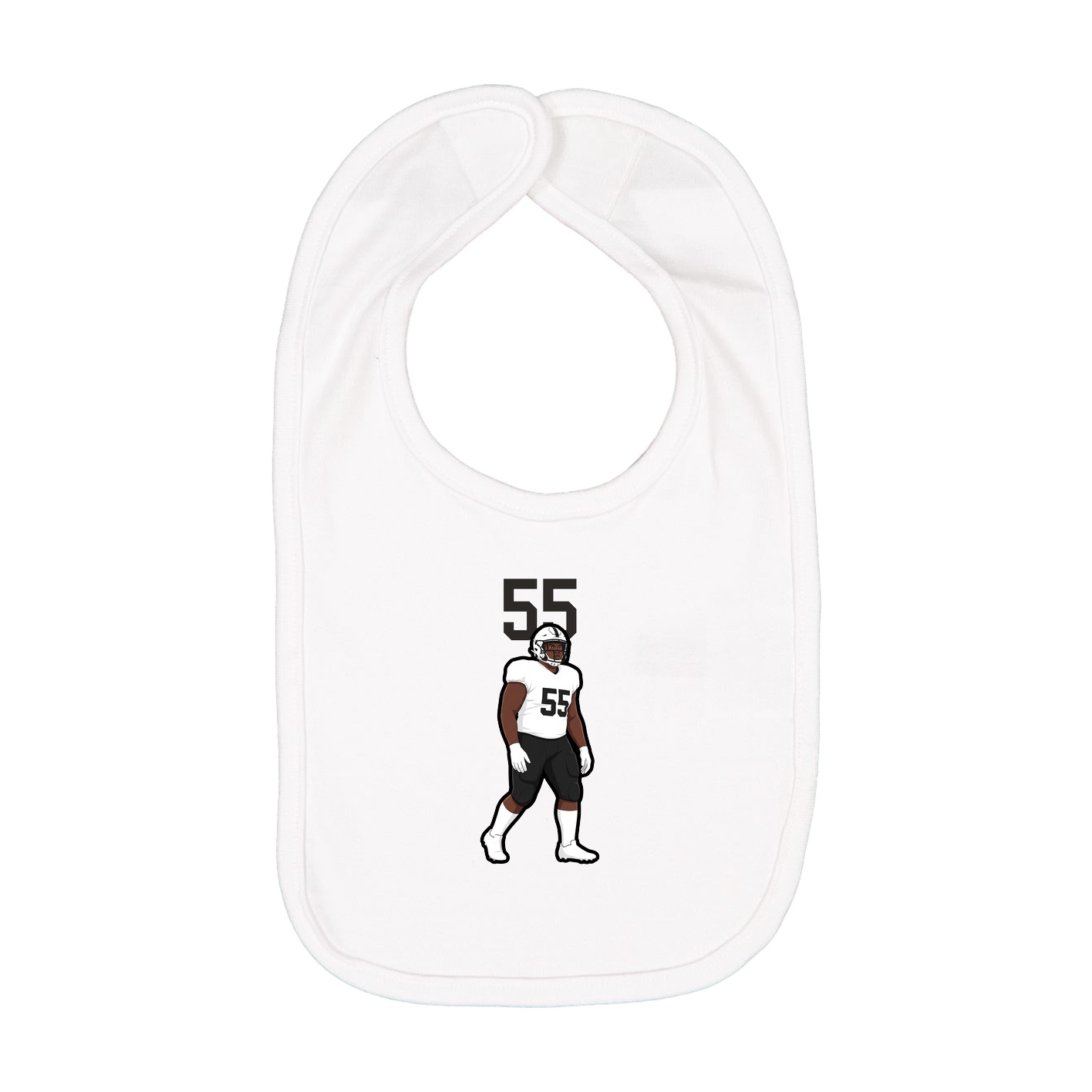 Infant Bib — Number Top in White