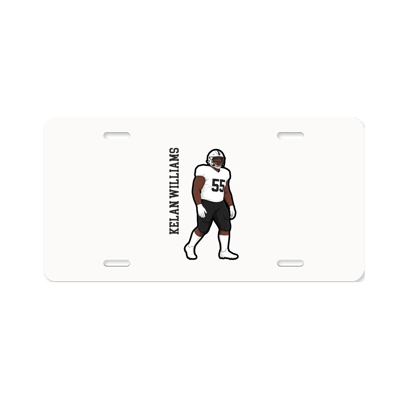 License Plate — Name Vertical in Classic