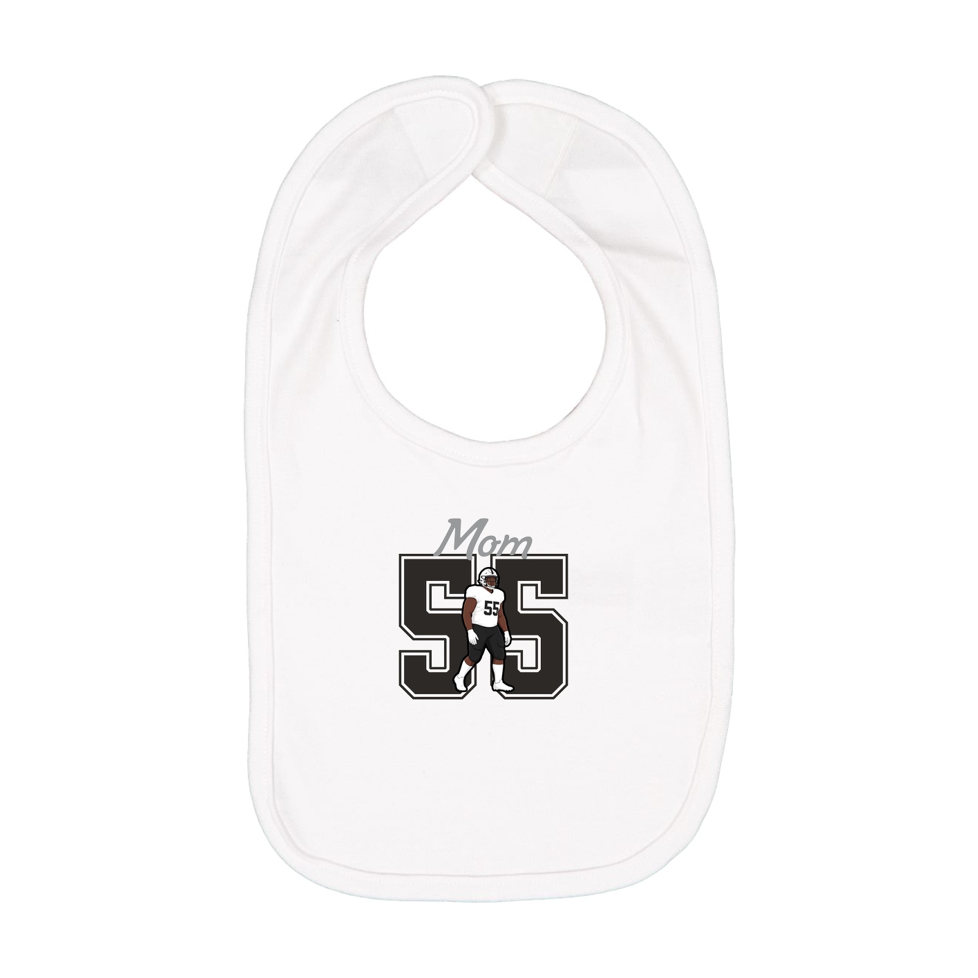 Infant Bib — Mothers Day Shirsey in White