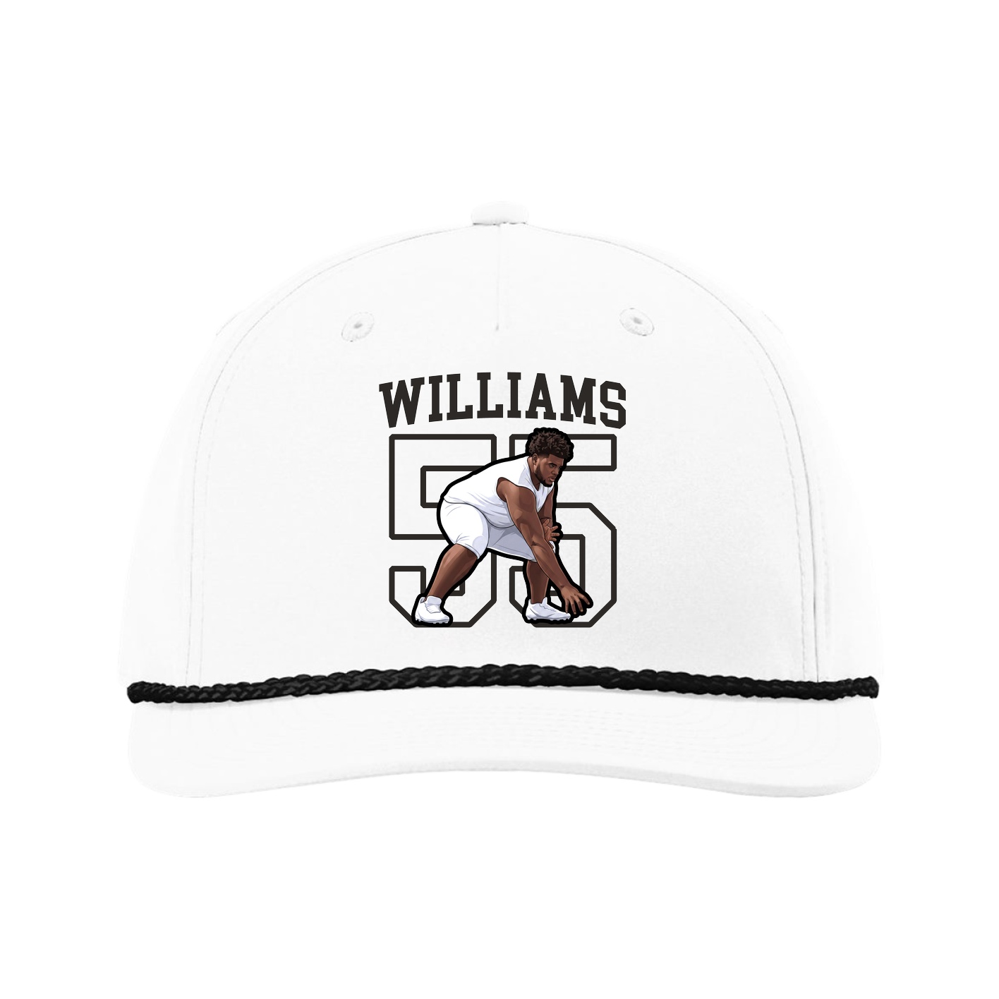 Five-Panel Classic Rope Cap — Shirsey in White