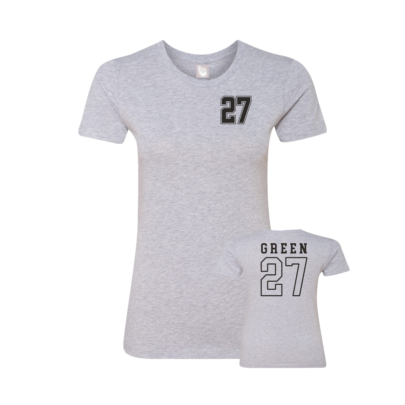 Womens Tee — Chest Back in Grey