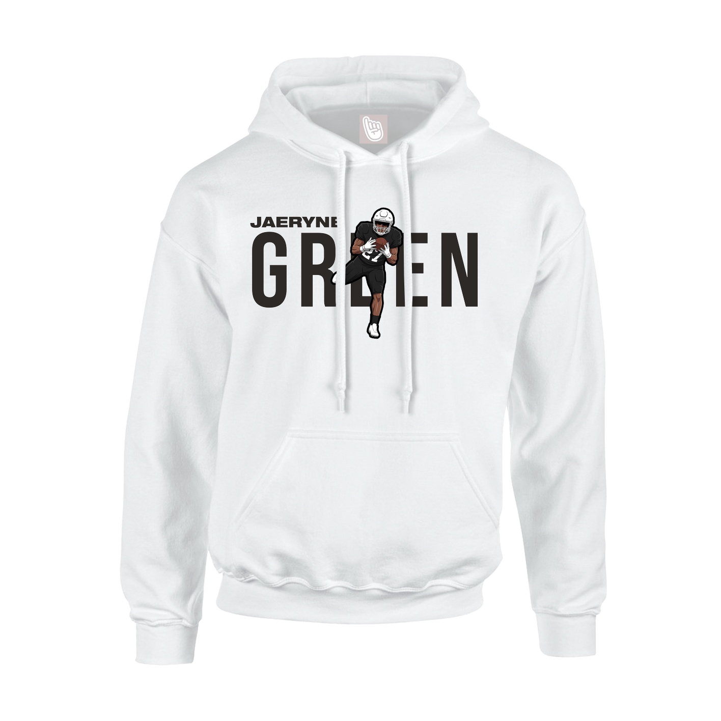 Youth Hoodie — Player Name in White