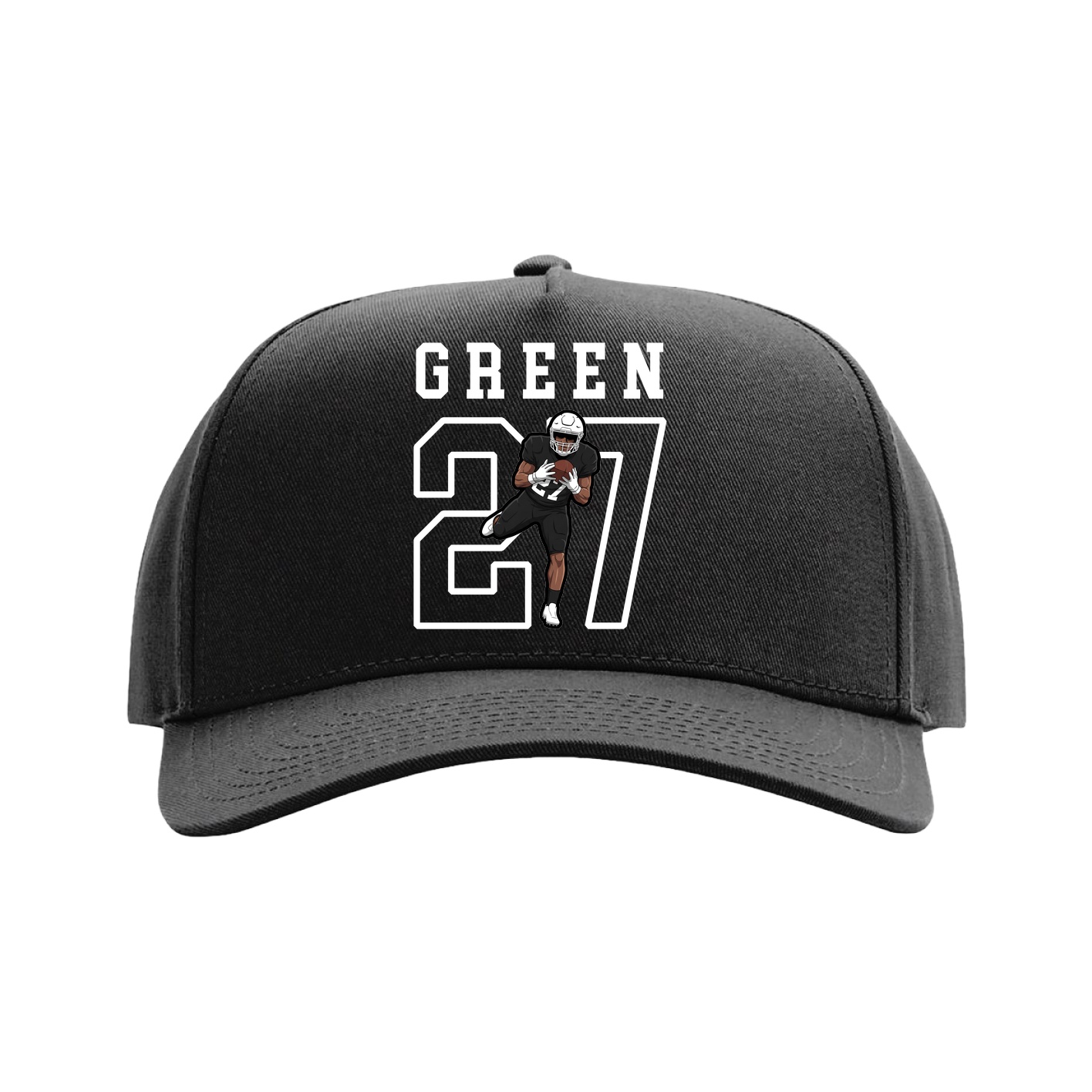 Full Fabric Five-Panel Champ Cap — Shirsey in Black