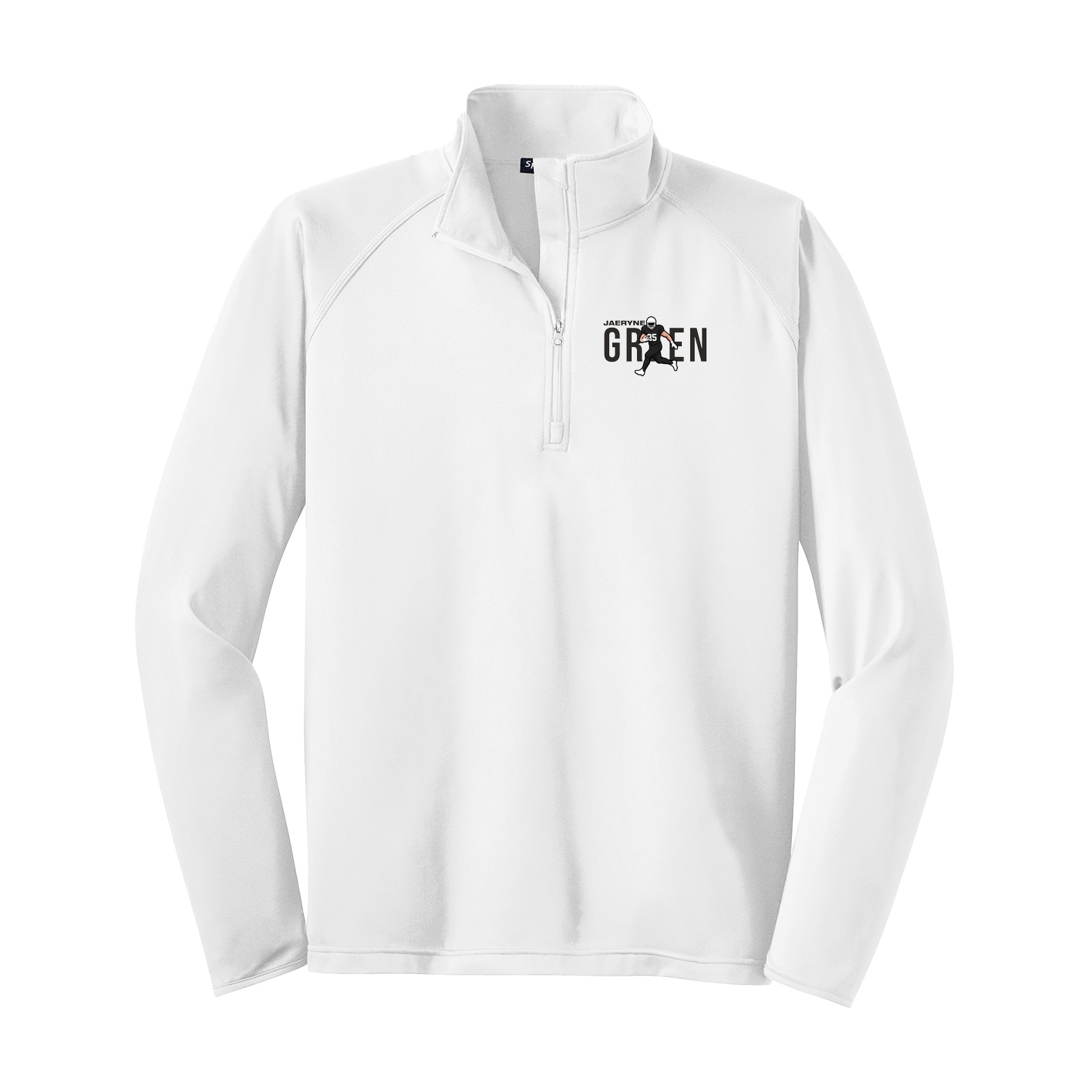 Q-Zip Pullover — Player Name in White
