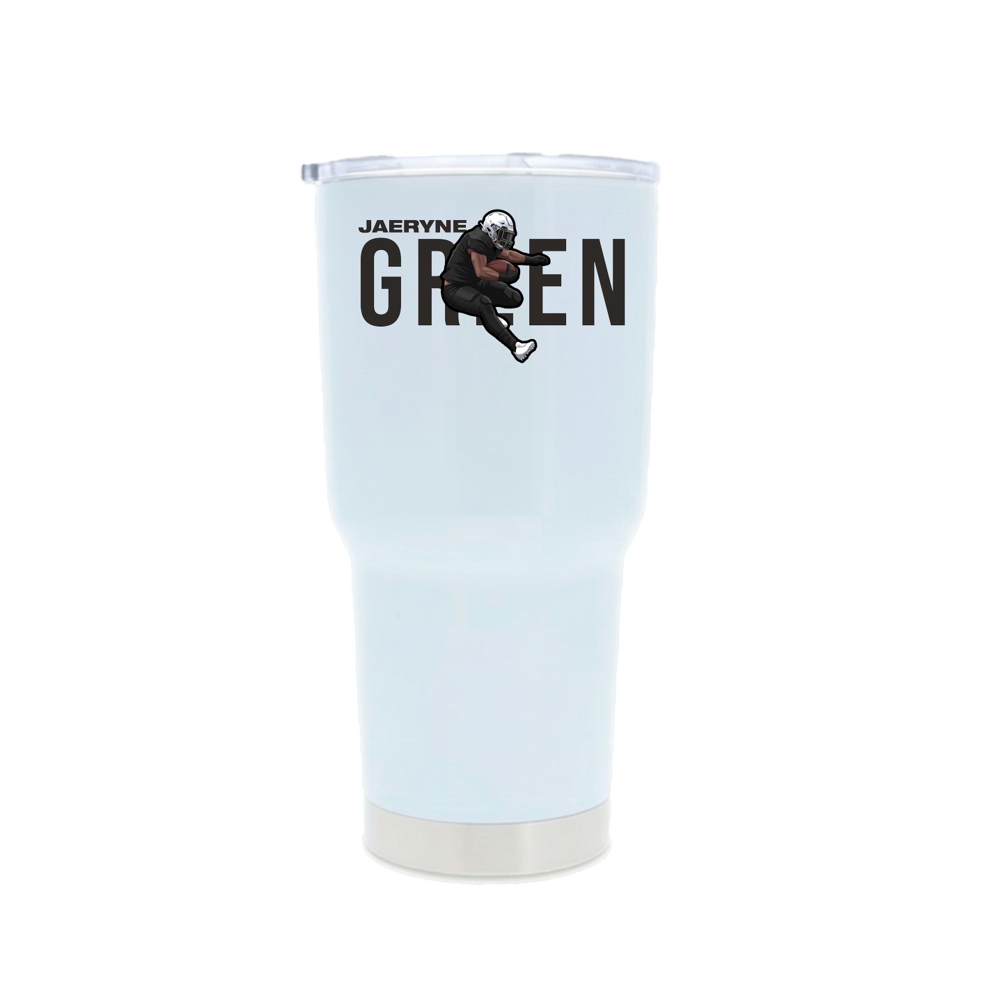 30oz Stainless Steel Tumbler — Player Name in White