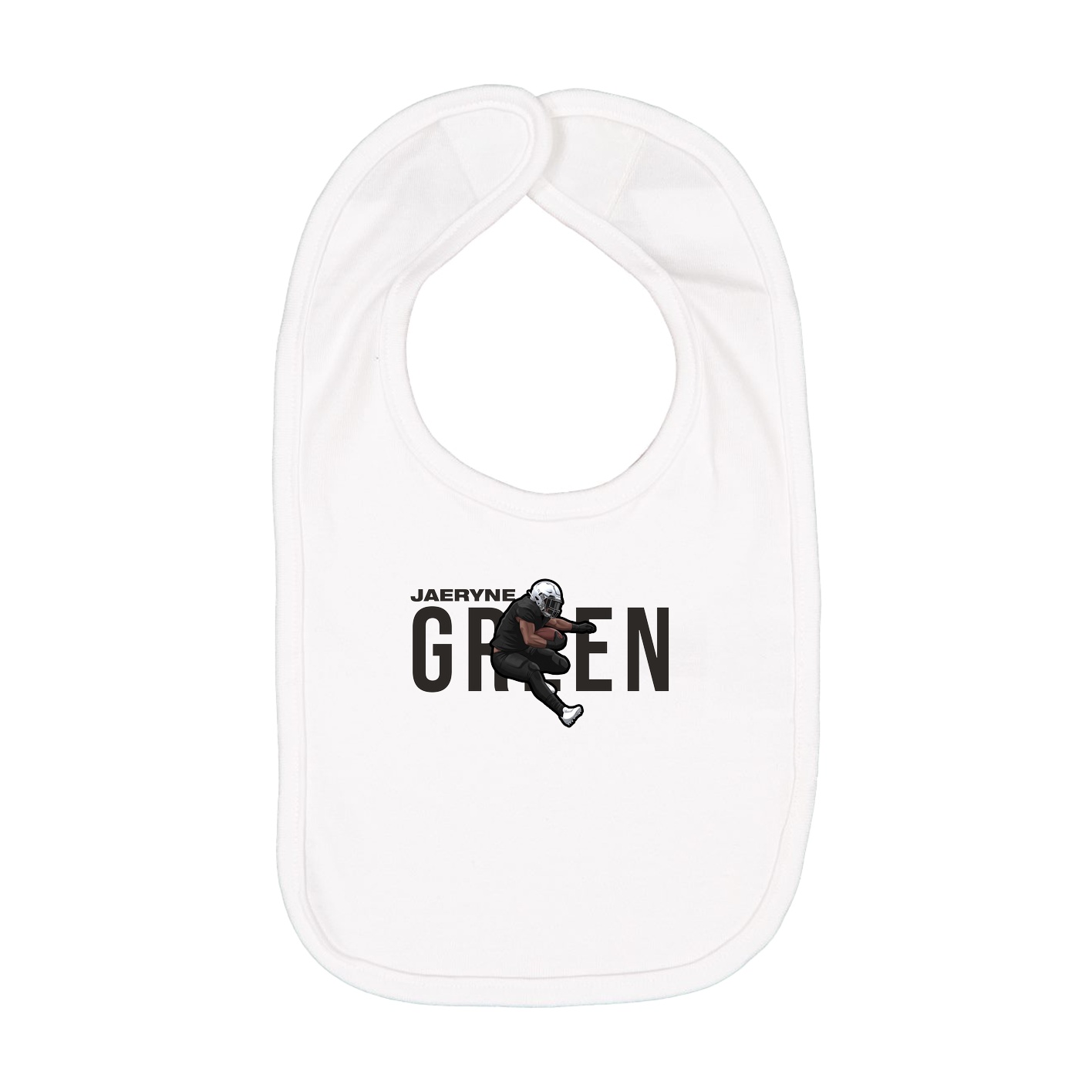 Infant Bib — Player Name in White
