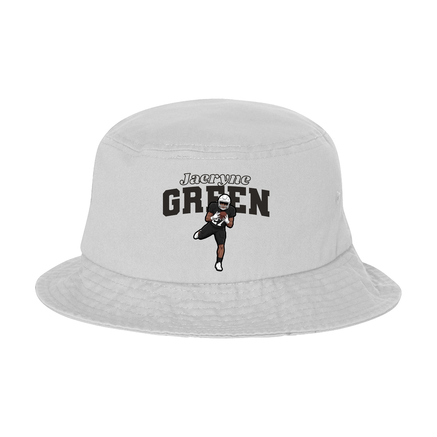 Bucket Cap — Name Arch in White
