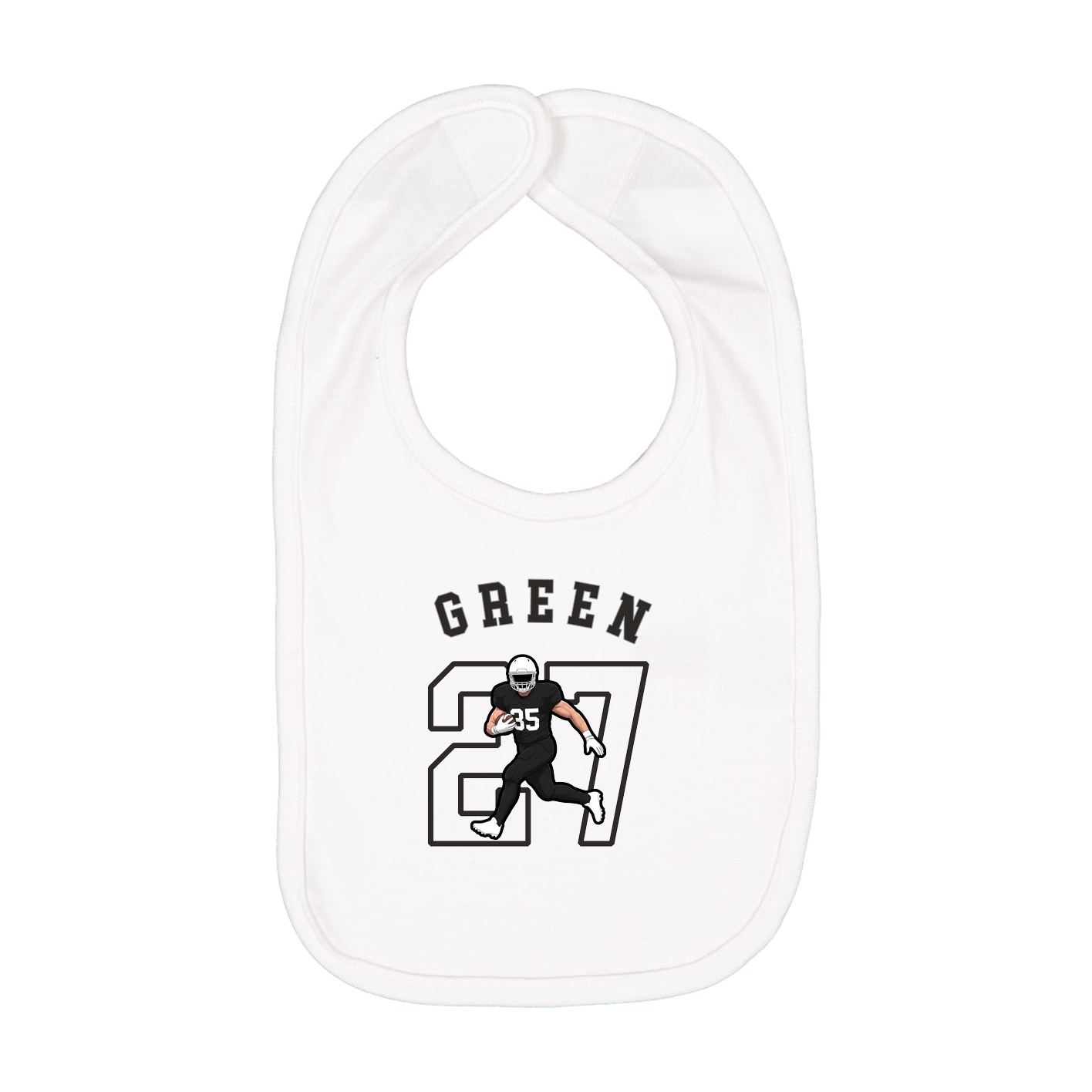 Infant Bib — Shirsey Arch in White