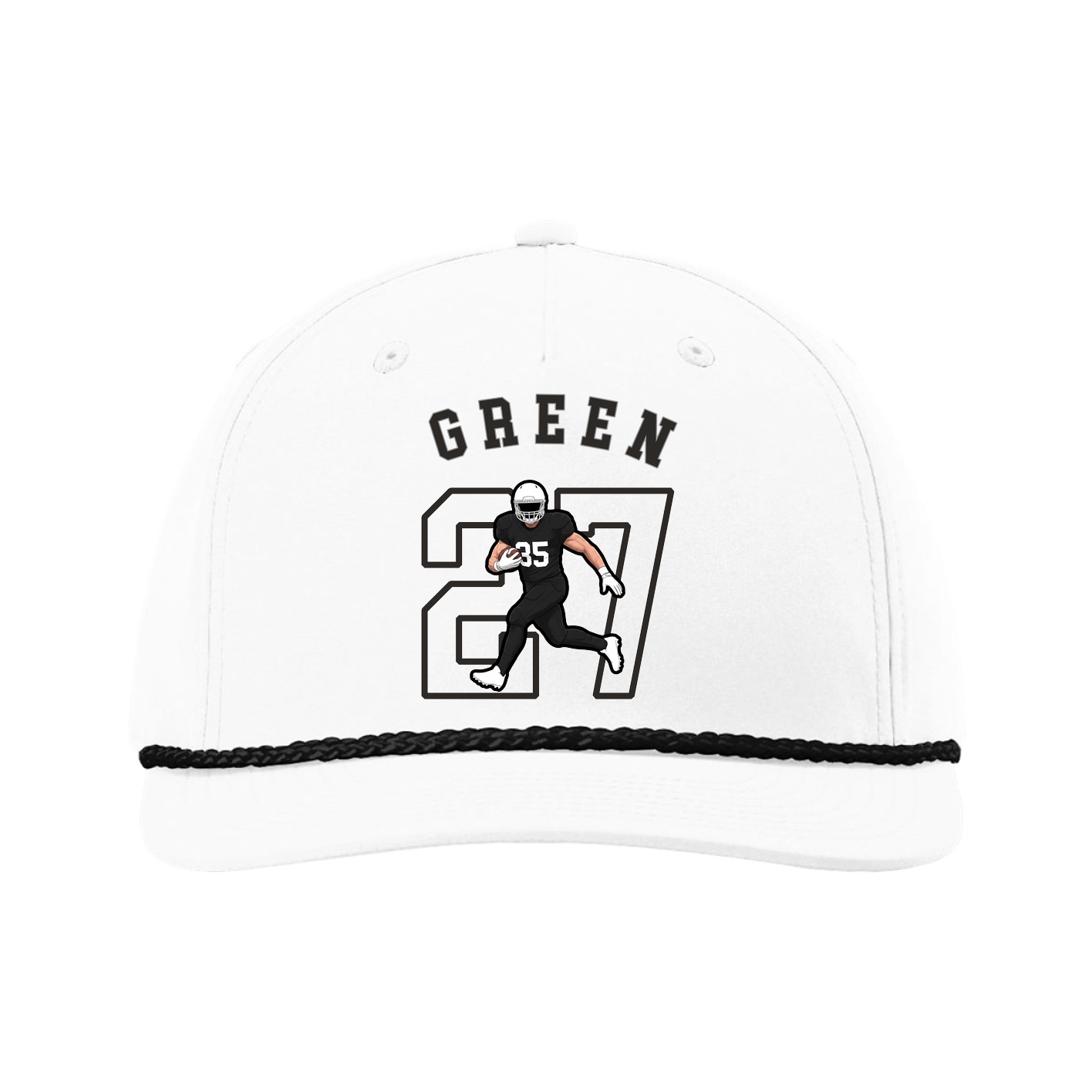 Five-Panel Classic Rope Cap — Shirsey Arch in White